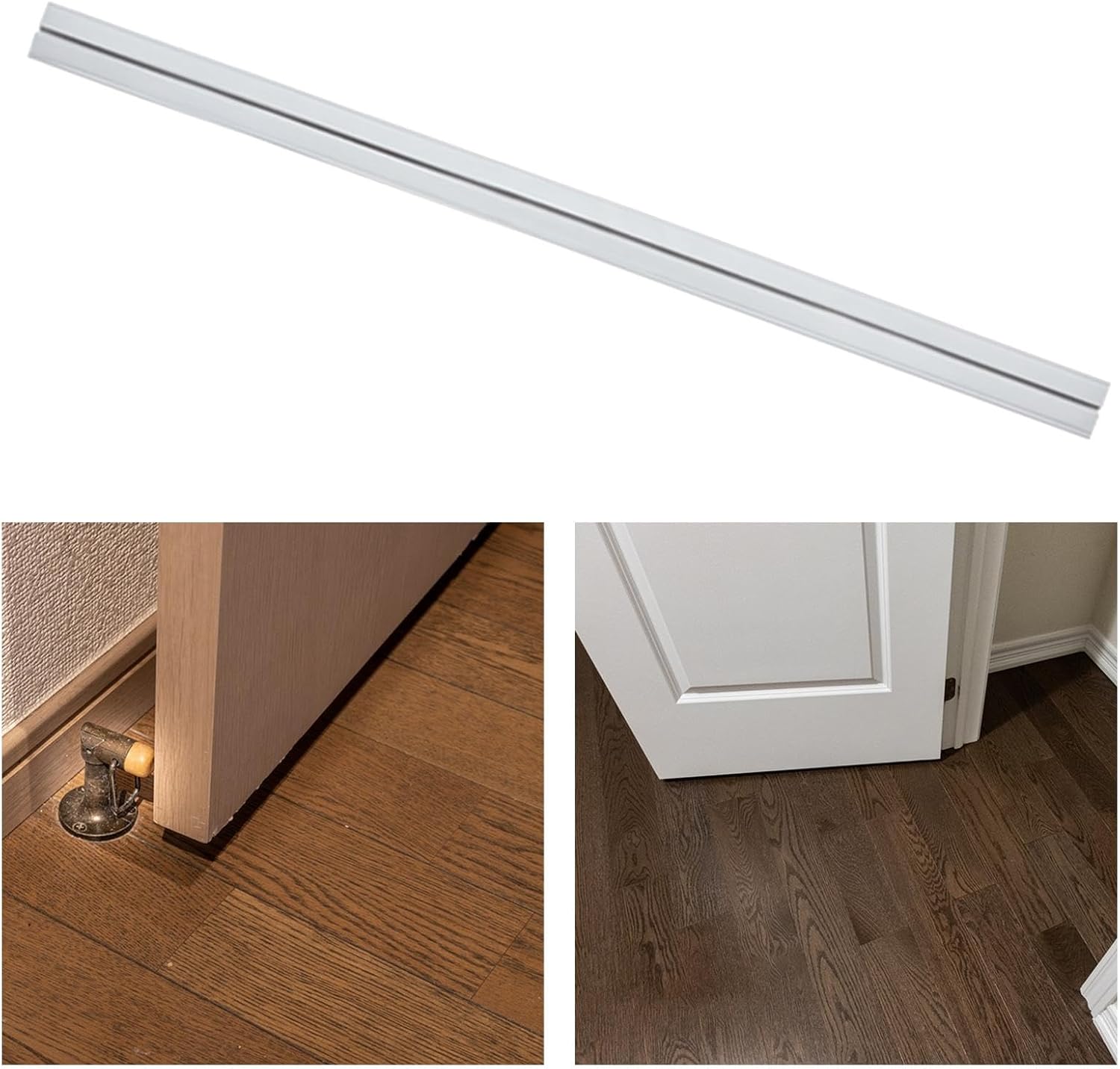 Qianly Door Bottom Seal Strip 39inch Gray