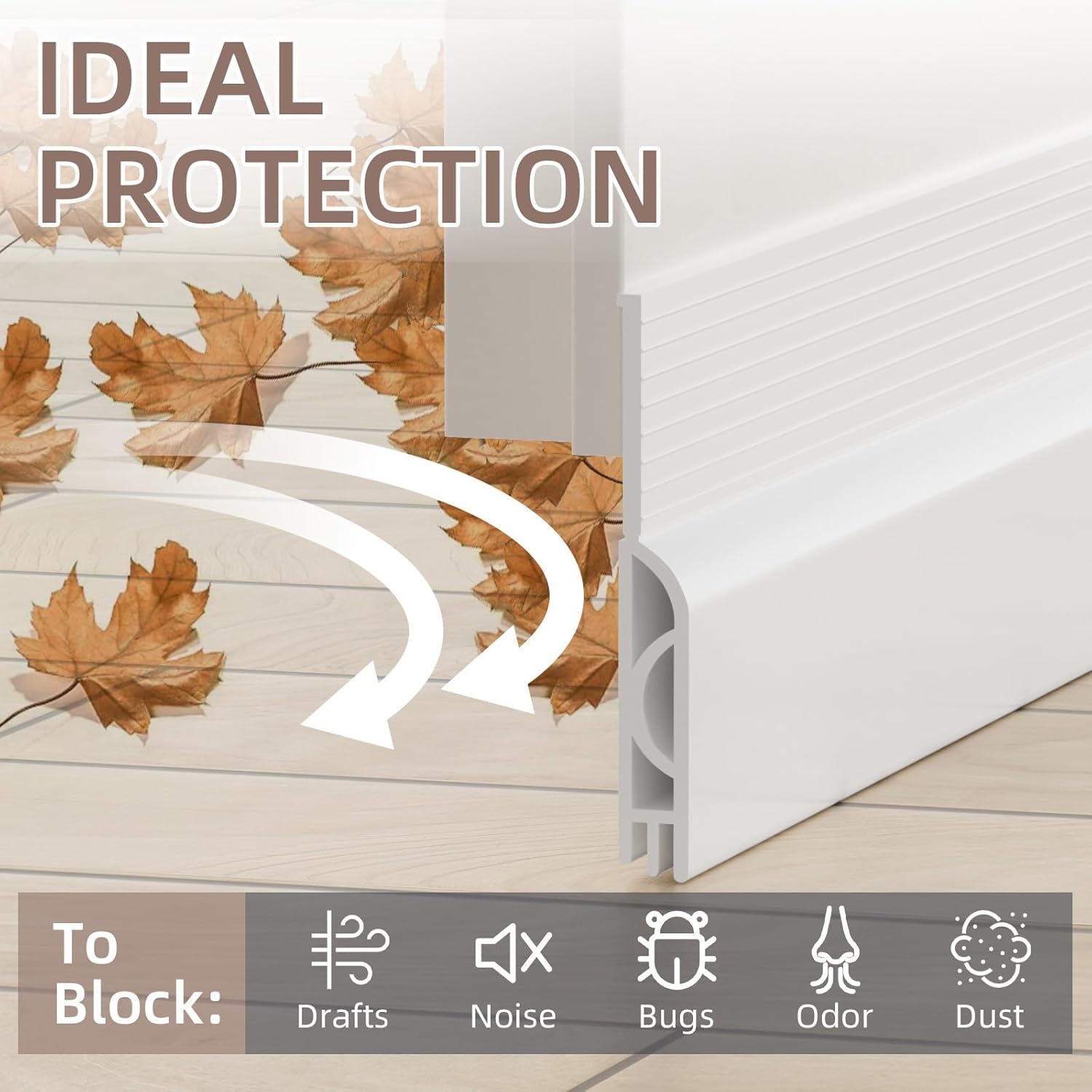 OXRQ Door Draft Stopper 78 White