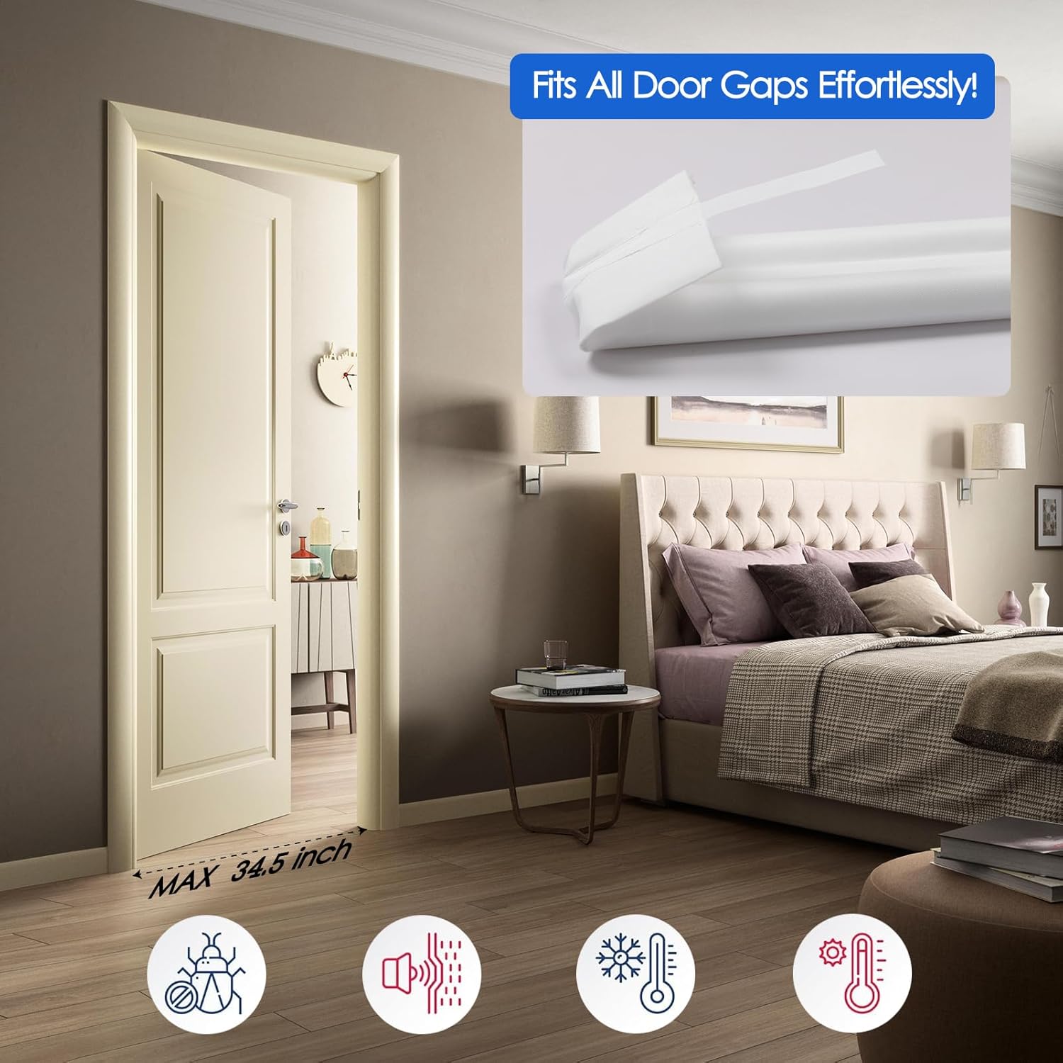 Under Door Draft Stoppers for 30 to 36 Doors