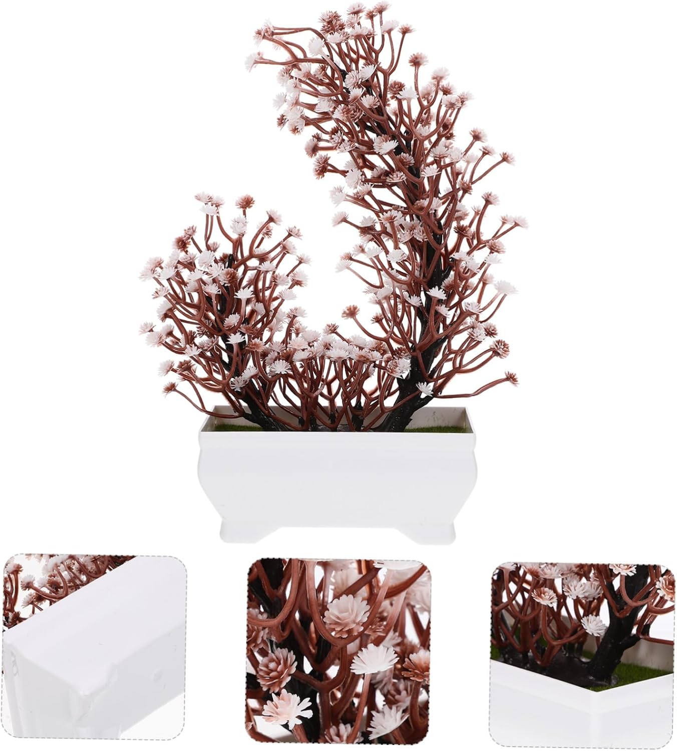 Cabilock Artificial Bonsai for Home Lifelike Potted Plant Desk Decor Office Greenery No Watering Needed