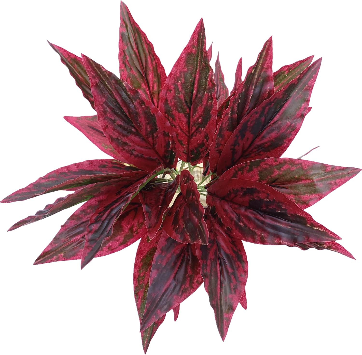 Artificial Magnolia Plants 3 Pack Wine Red for Home and Garden