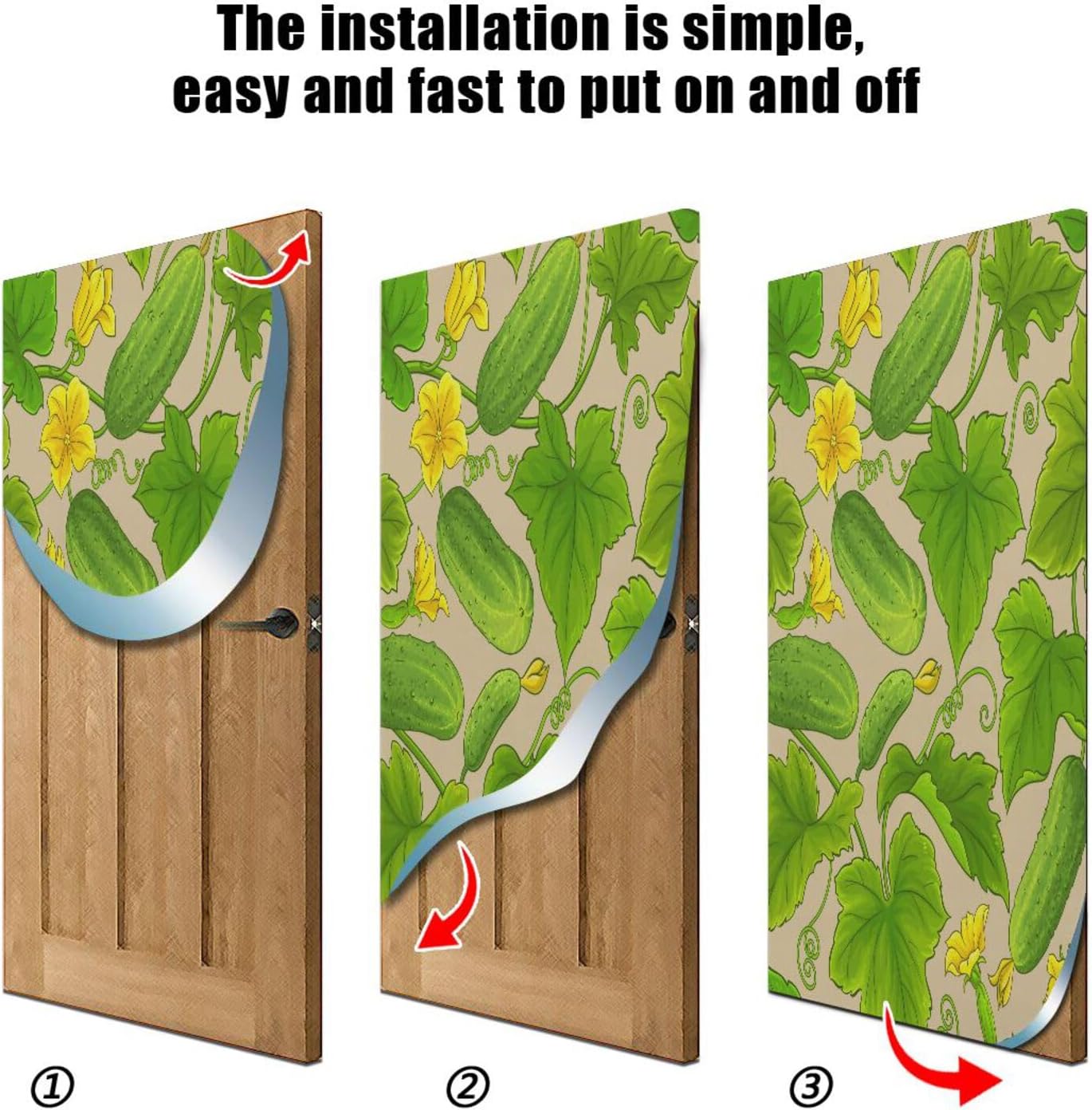 Susiyo Green Cucumber Halloween Door Cover Stretch Fabric