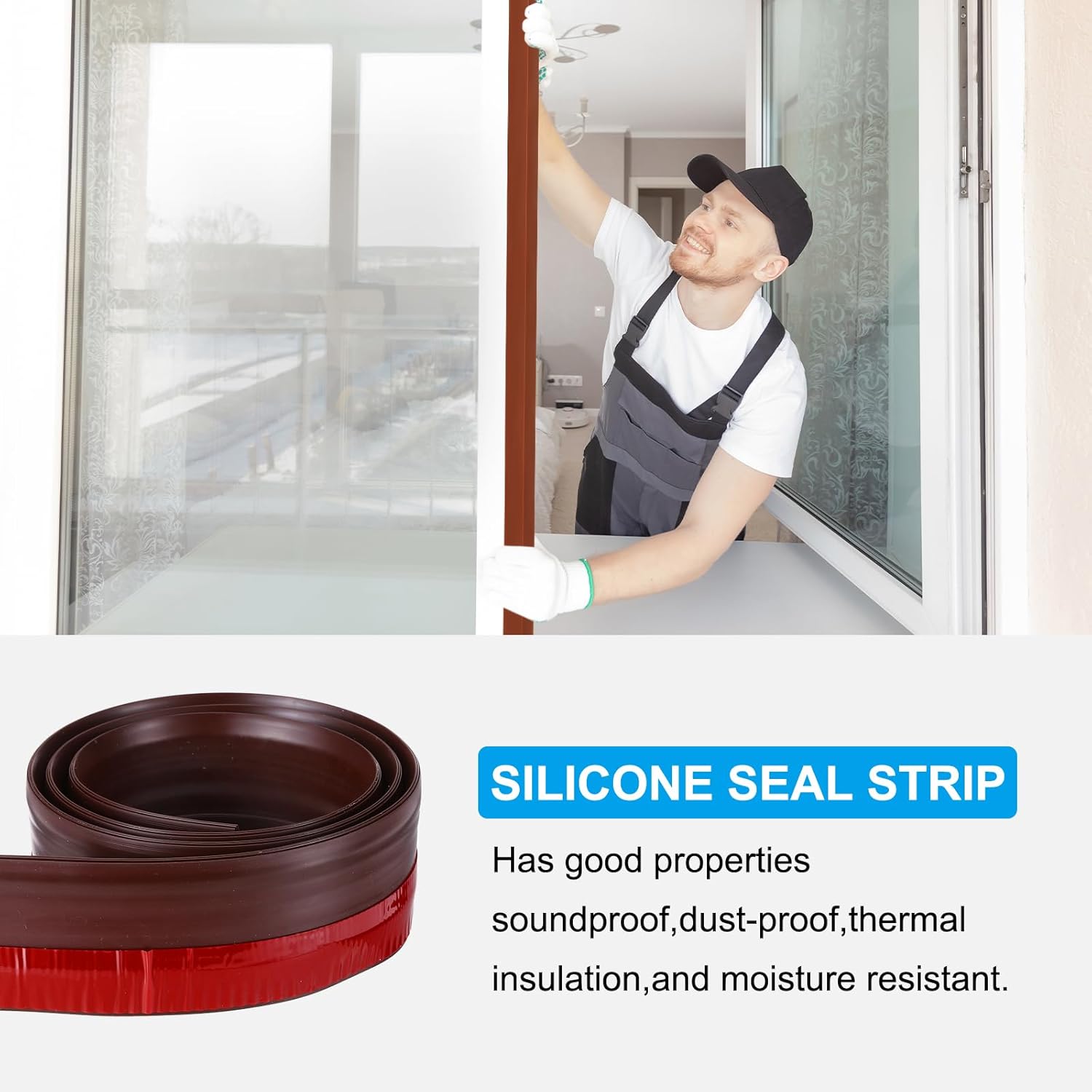 PATIKIL Door Draft Stopper 33FT Silicone Under Door Seal