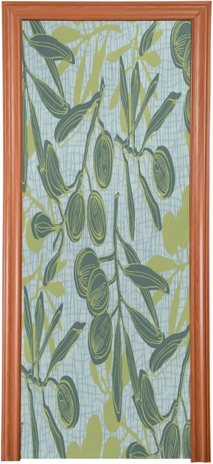 Susiyo Olive Branches Door Cover Halloween Decoration 32x79 in