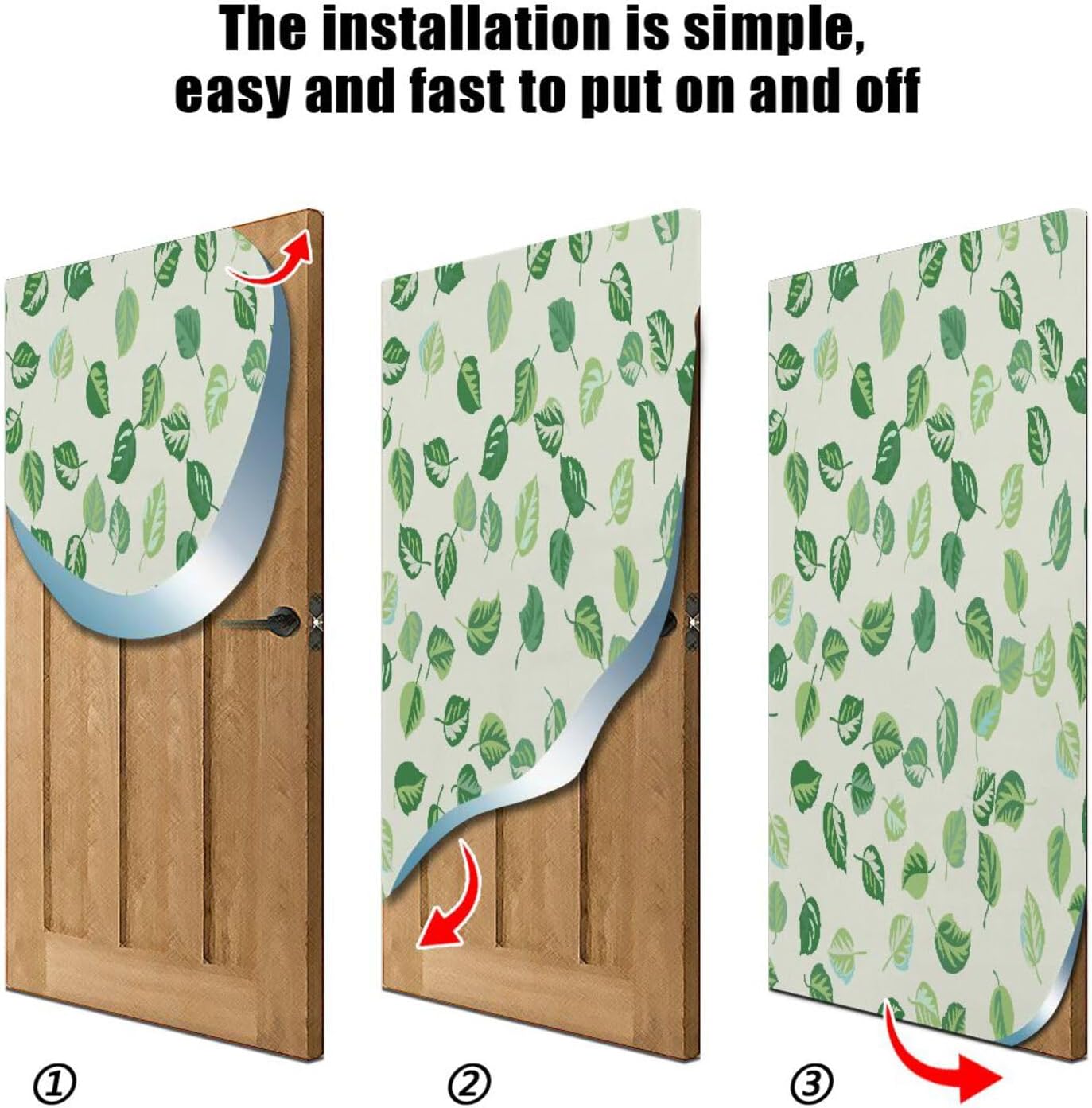 Susiyo Autumn Leaves Halloween Door Cover 32x79 in
