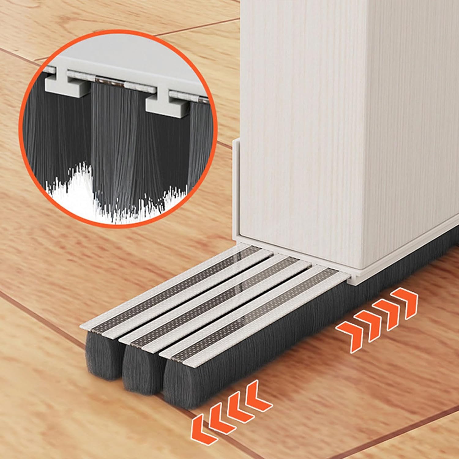 L-Shaped Door Weather Stripping Brush Draft Blocker Seal Strip