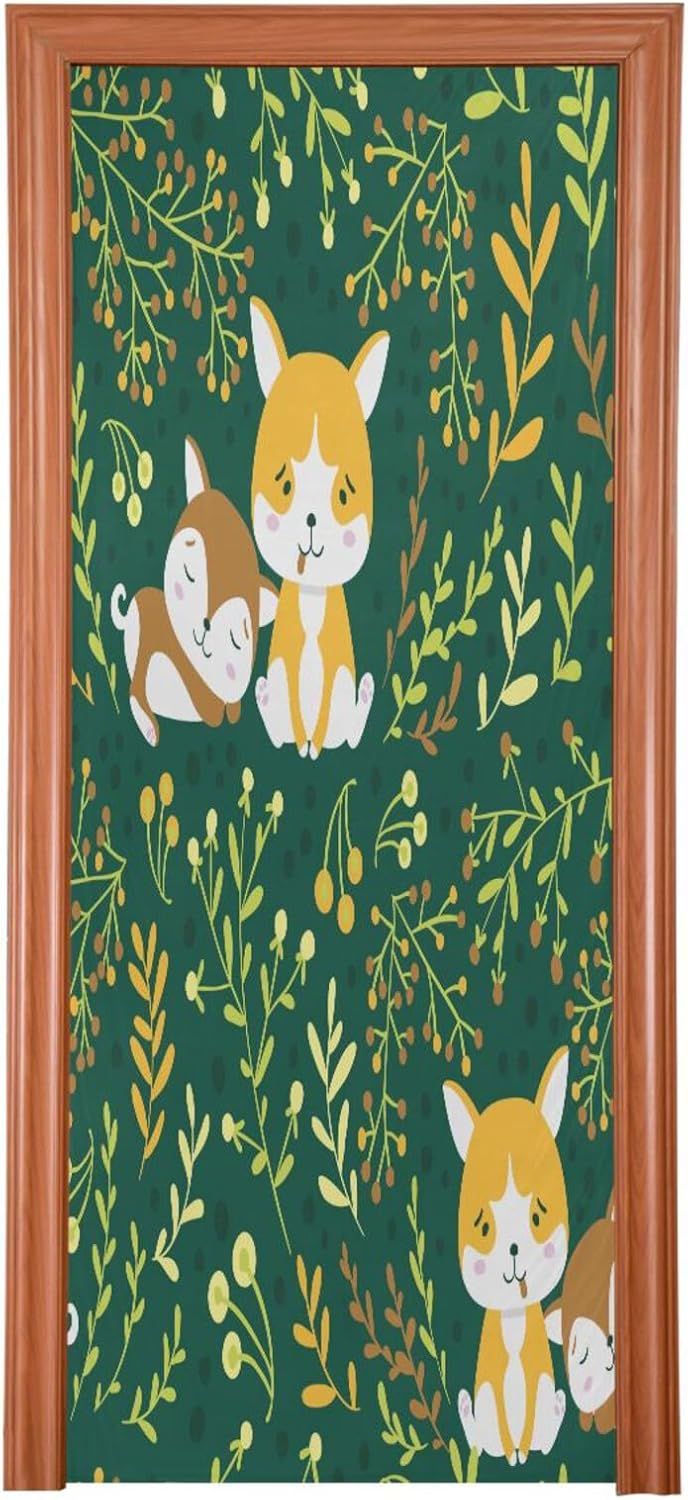 Susiyo Cute Wolf Halloween Door Cover 32x79 In
