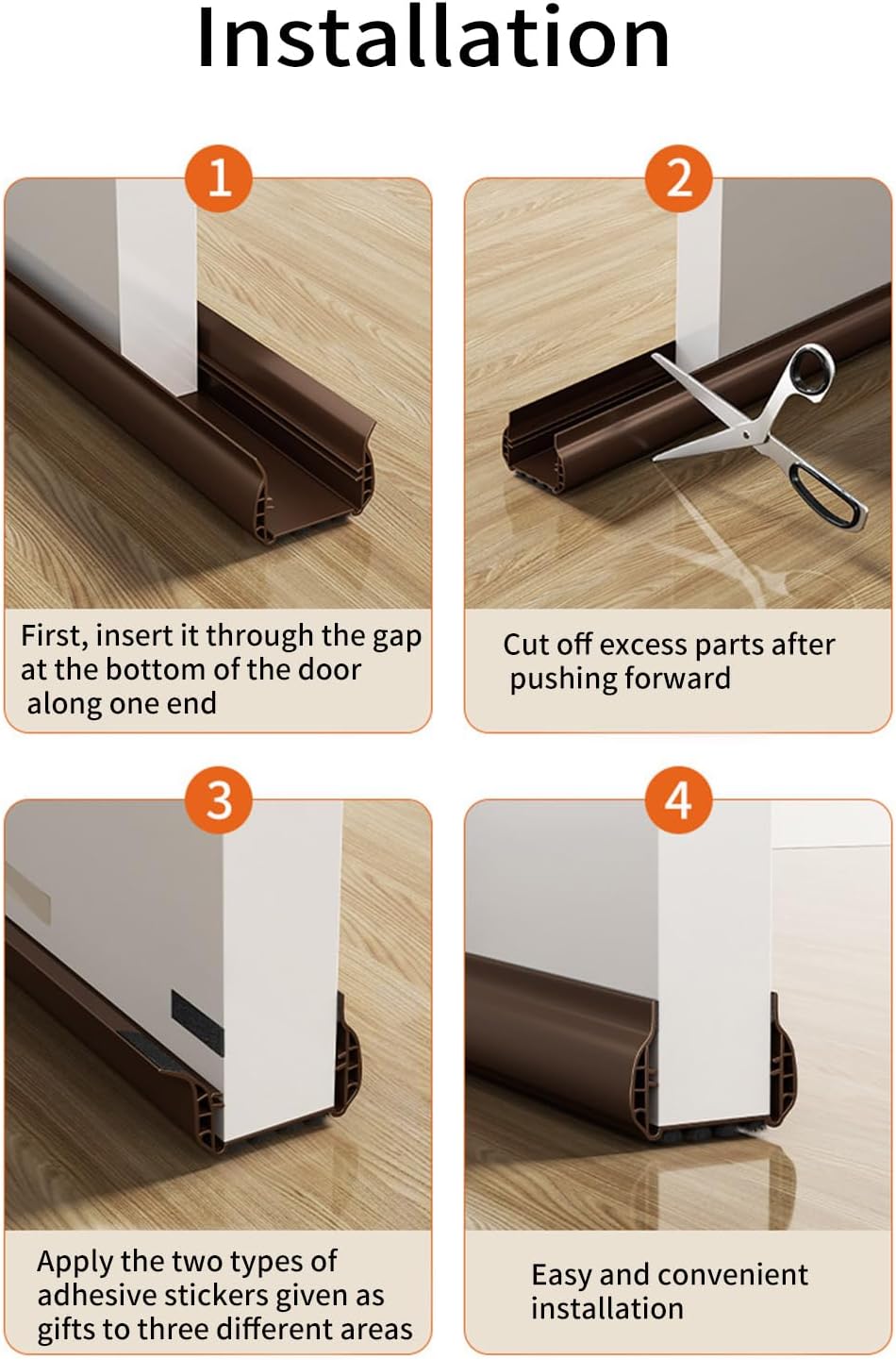 Shurhome Door Draft Stopper Noise Blocker