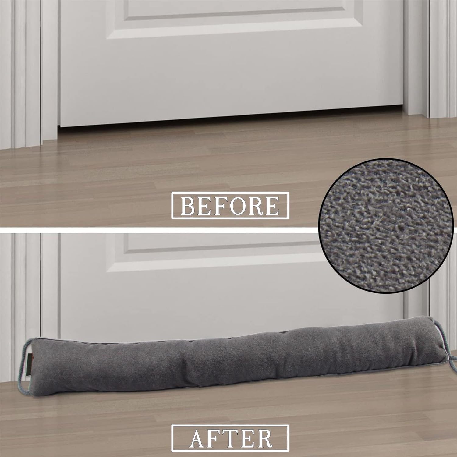 2Pack 36 Inch Door Draft Stopper with Glass Beads