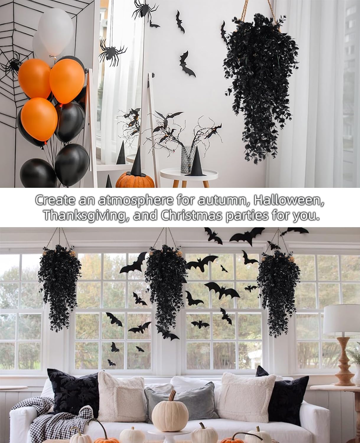 RECUTMS Artificial Hanging Eucalyptus Plant for Wall and Outdoor Decor