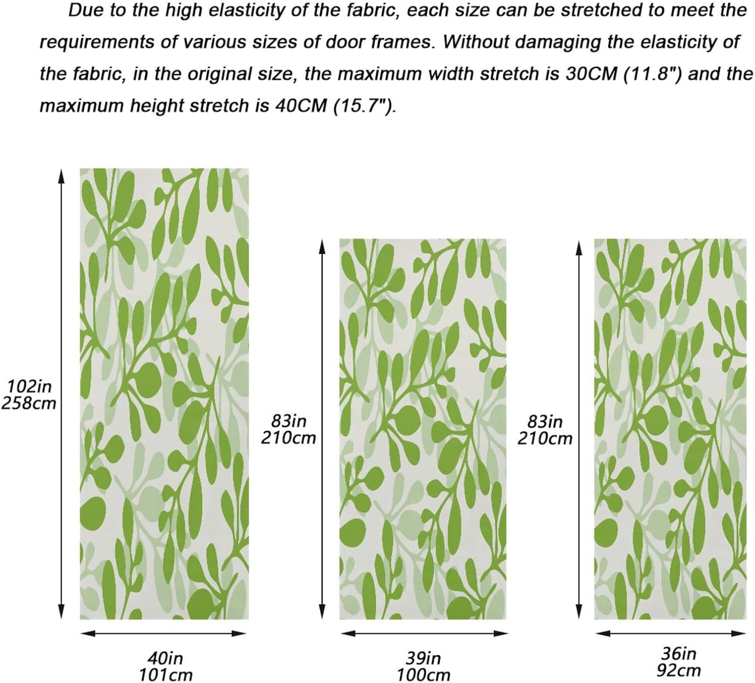 Susiyo Green Leaves Halloween Door Cover