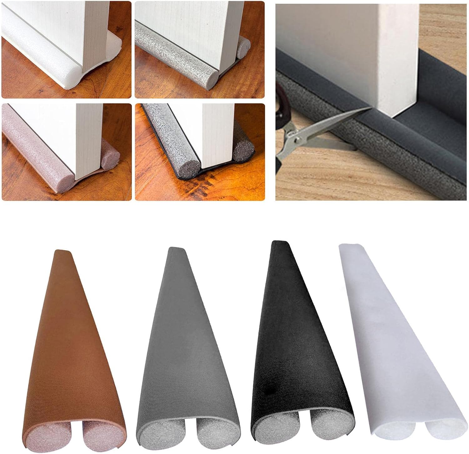 HUFFA Under Door Draft Stopper Insulation Protector White