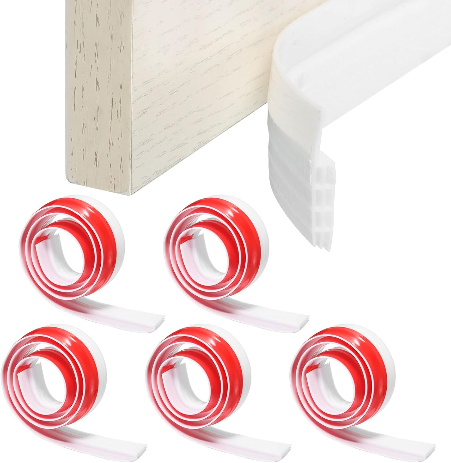 Uxcell 5 Pcs Silicone Door Draft Stopper for Exterior Interior Doors