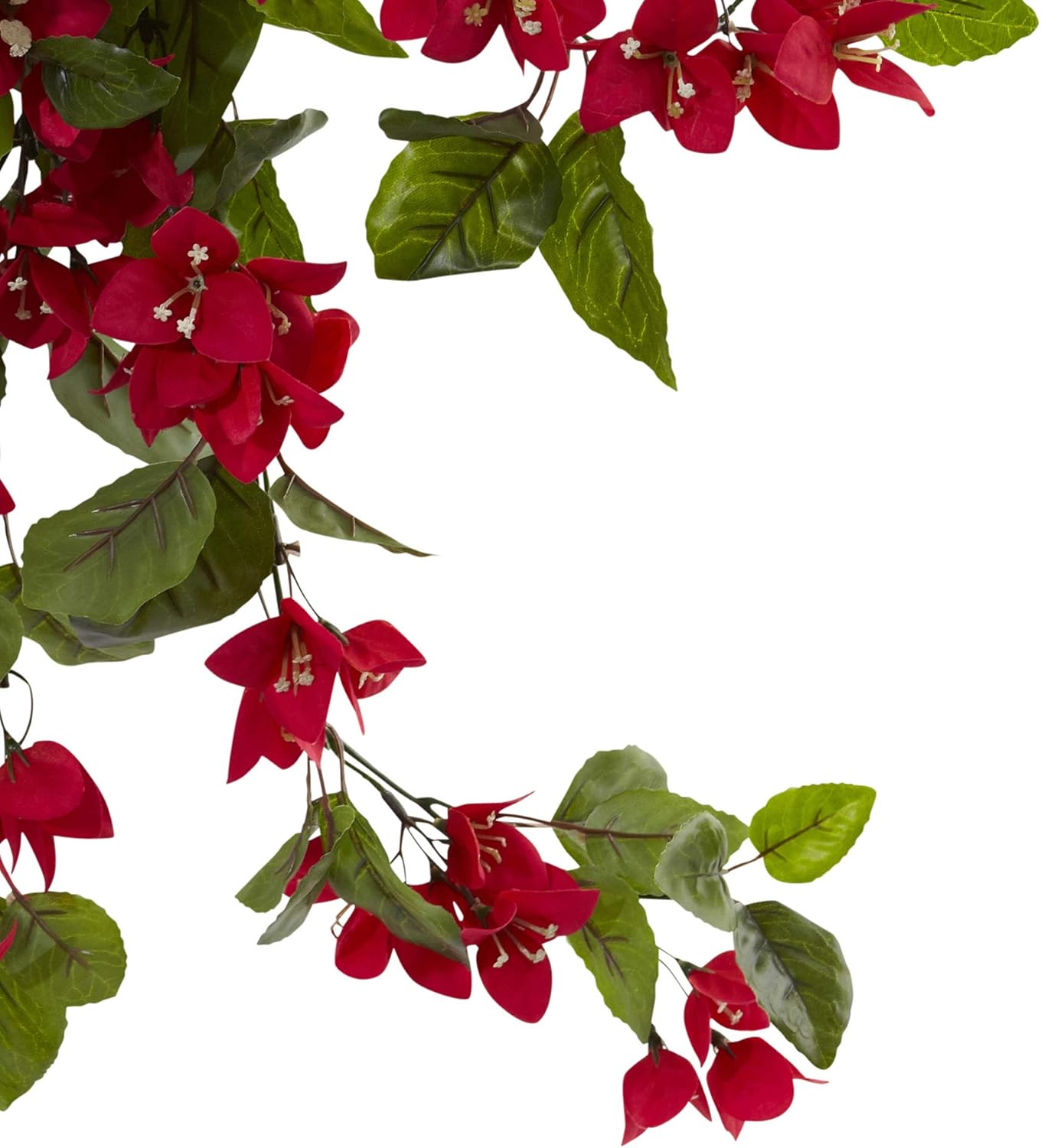 Nearly Natural 28 Inch Bougainvillea Hanging Bush Artificial Set of 2 UV Resistant