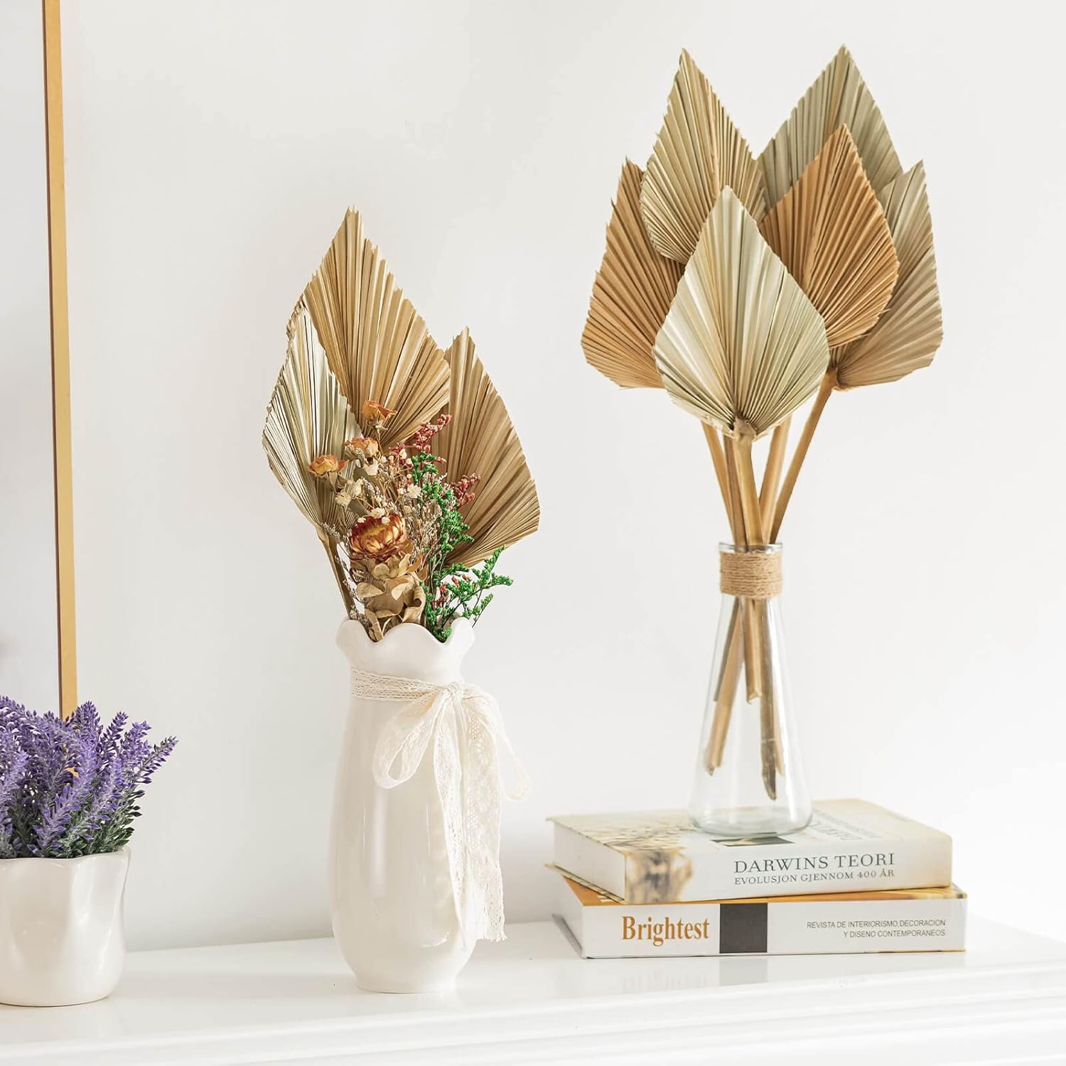 CLESDF Boho Palm Spears and Fans 16 Inch 6pcs