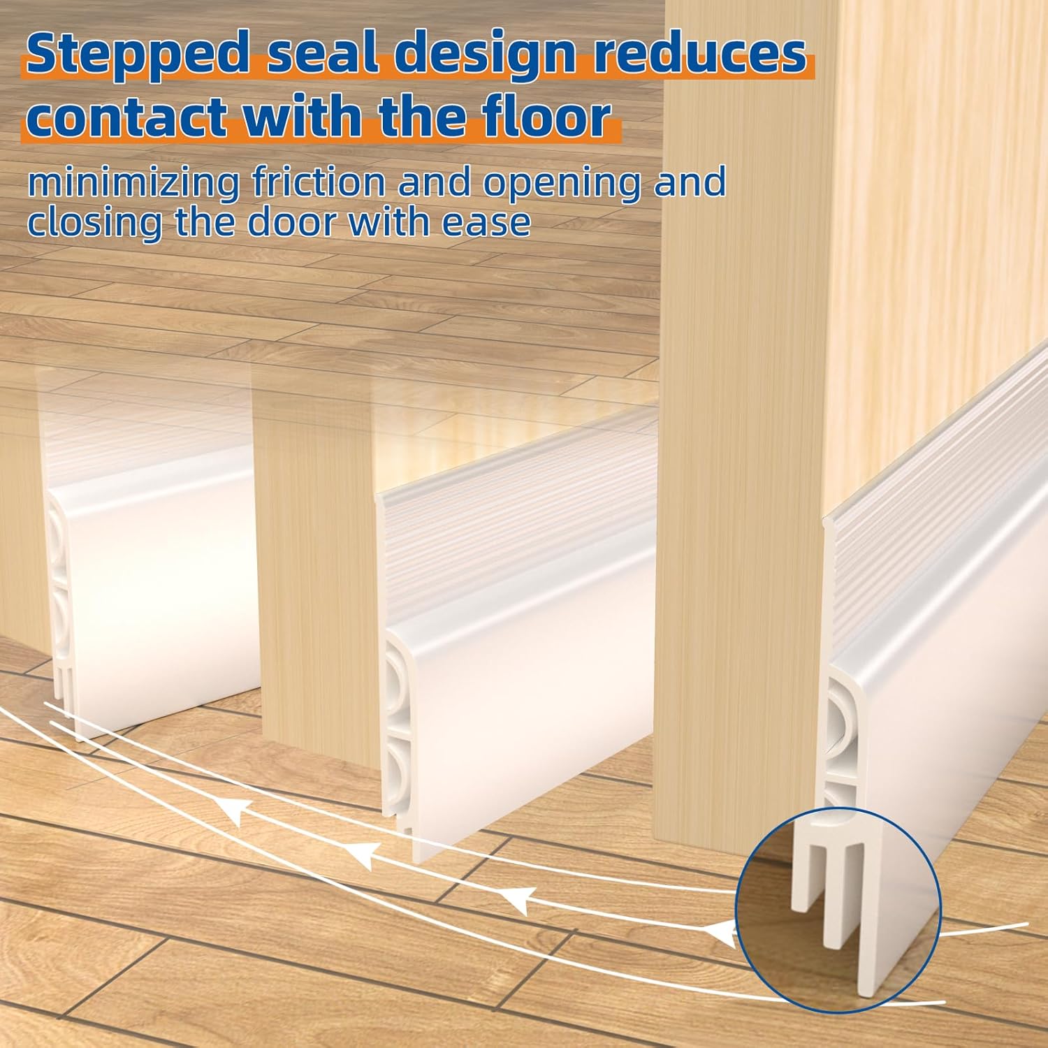 78 Inch Door Draft Stopper with Strong Adhesive