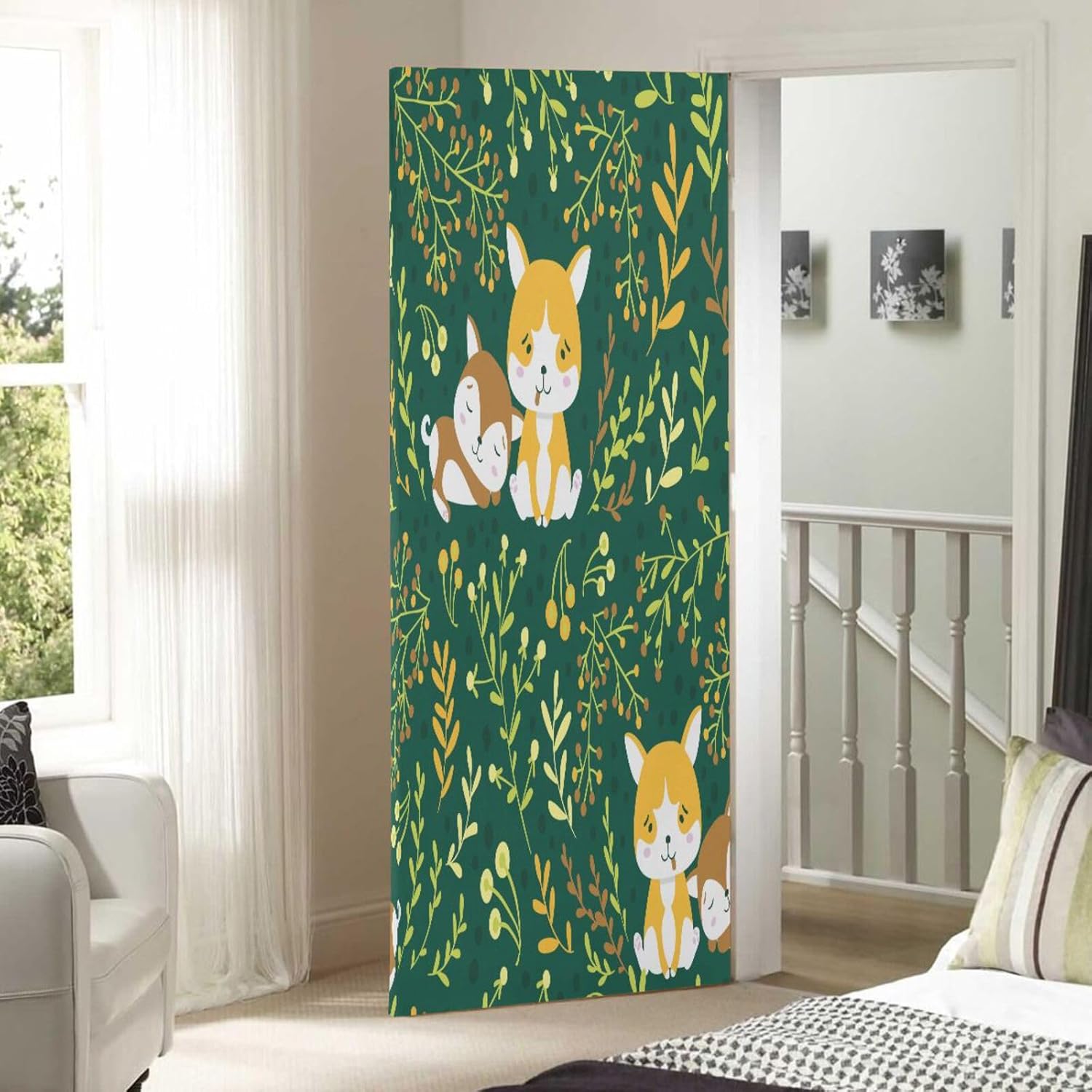 Susiyo Cute Wolf Halloween Door Cover 32x79 In