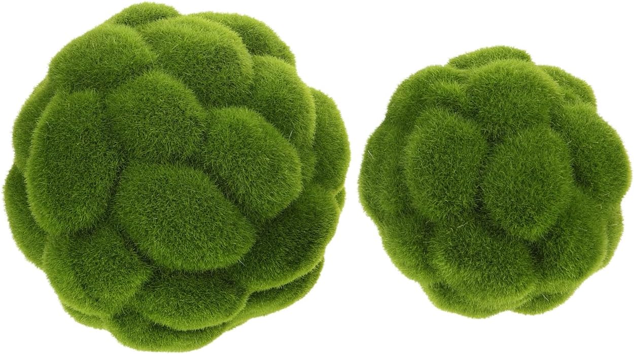 DOITOOL 2 Pcs Artificial Moss Balls for Home Decor