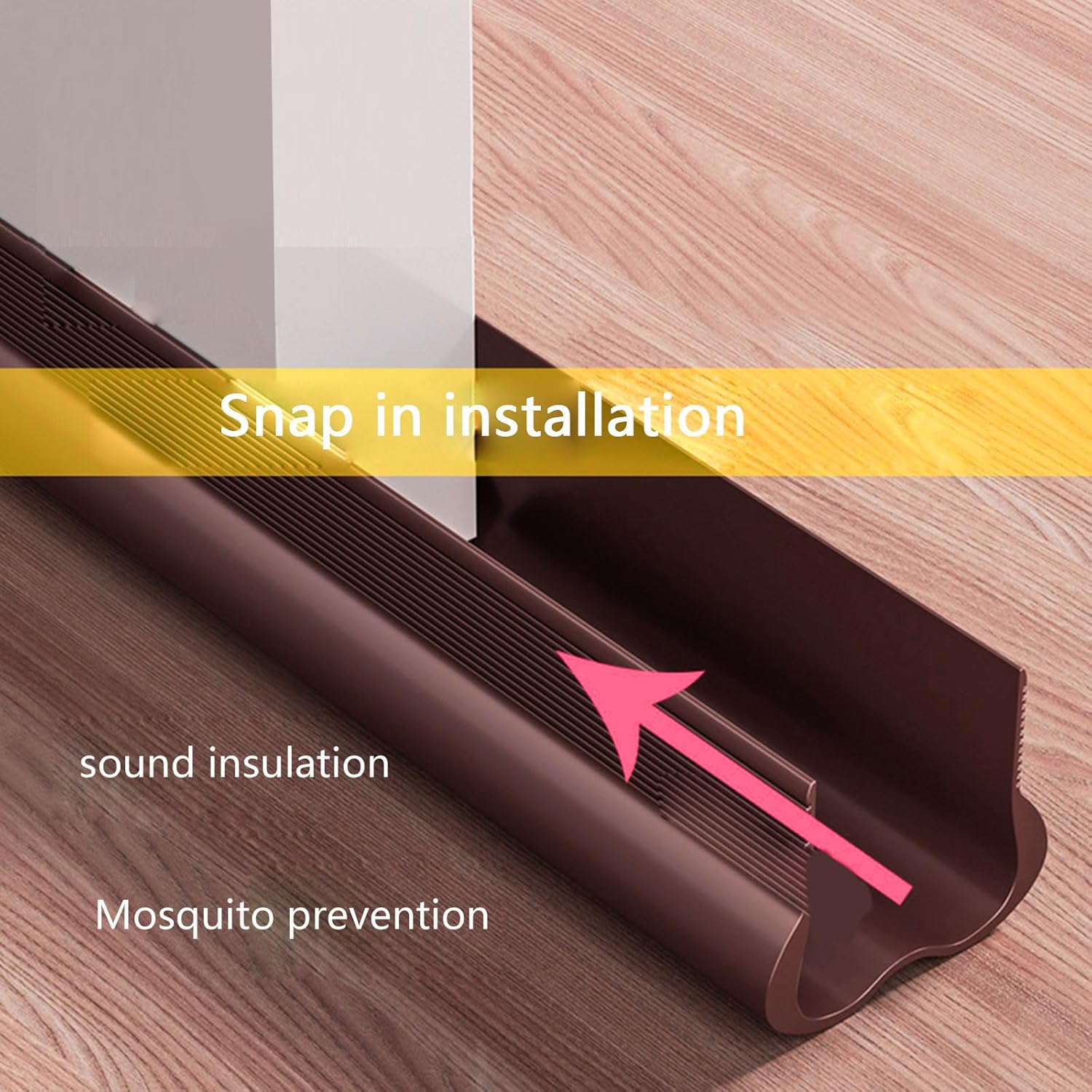 YIBAISI Soundproof Door Draft Stopper PVC Seal Strip