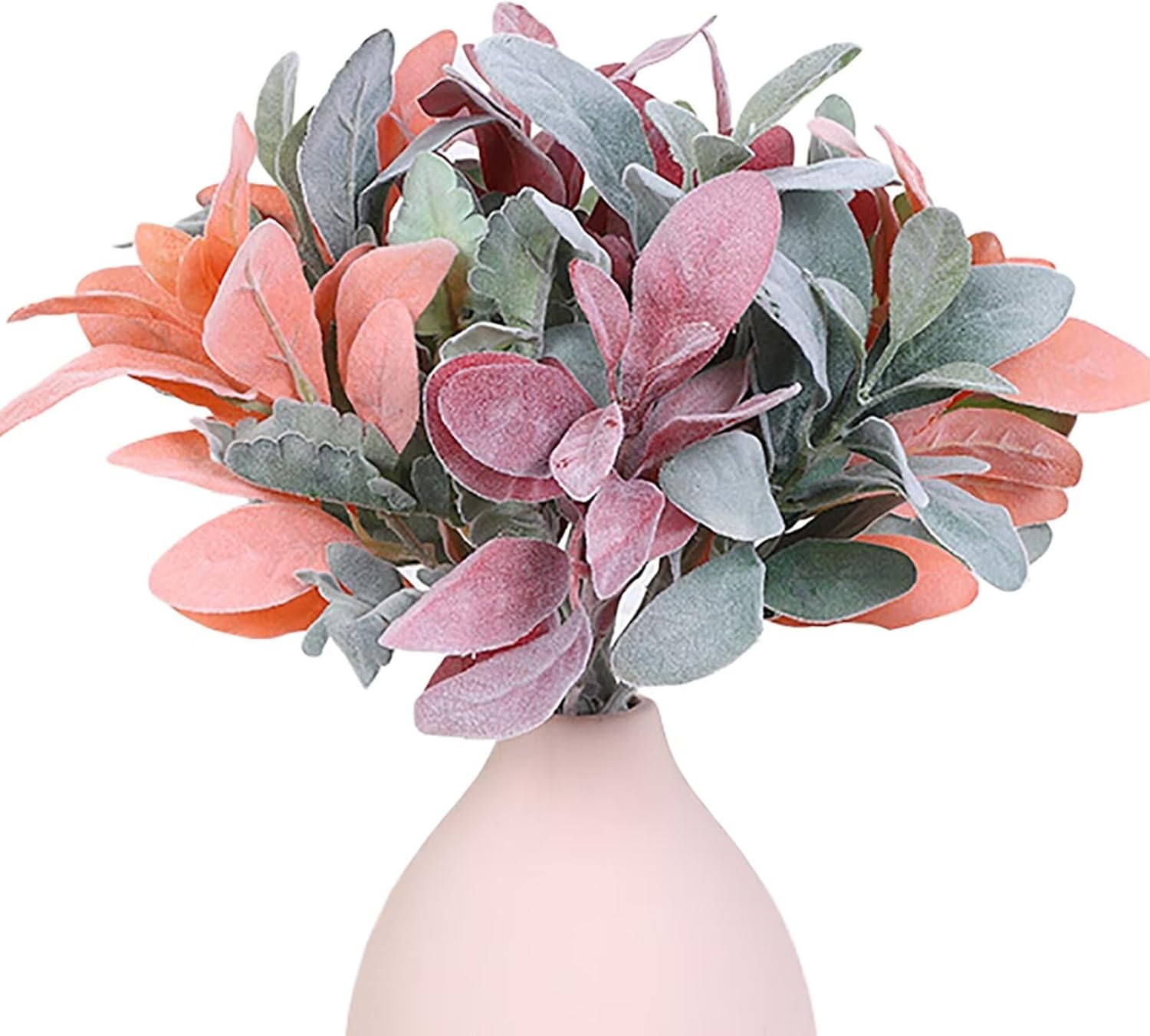 Lovmeety 6 Pcs Artificial Flocked Lambs Ear Stems
