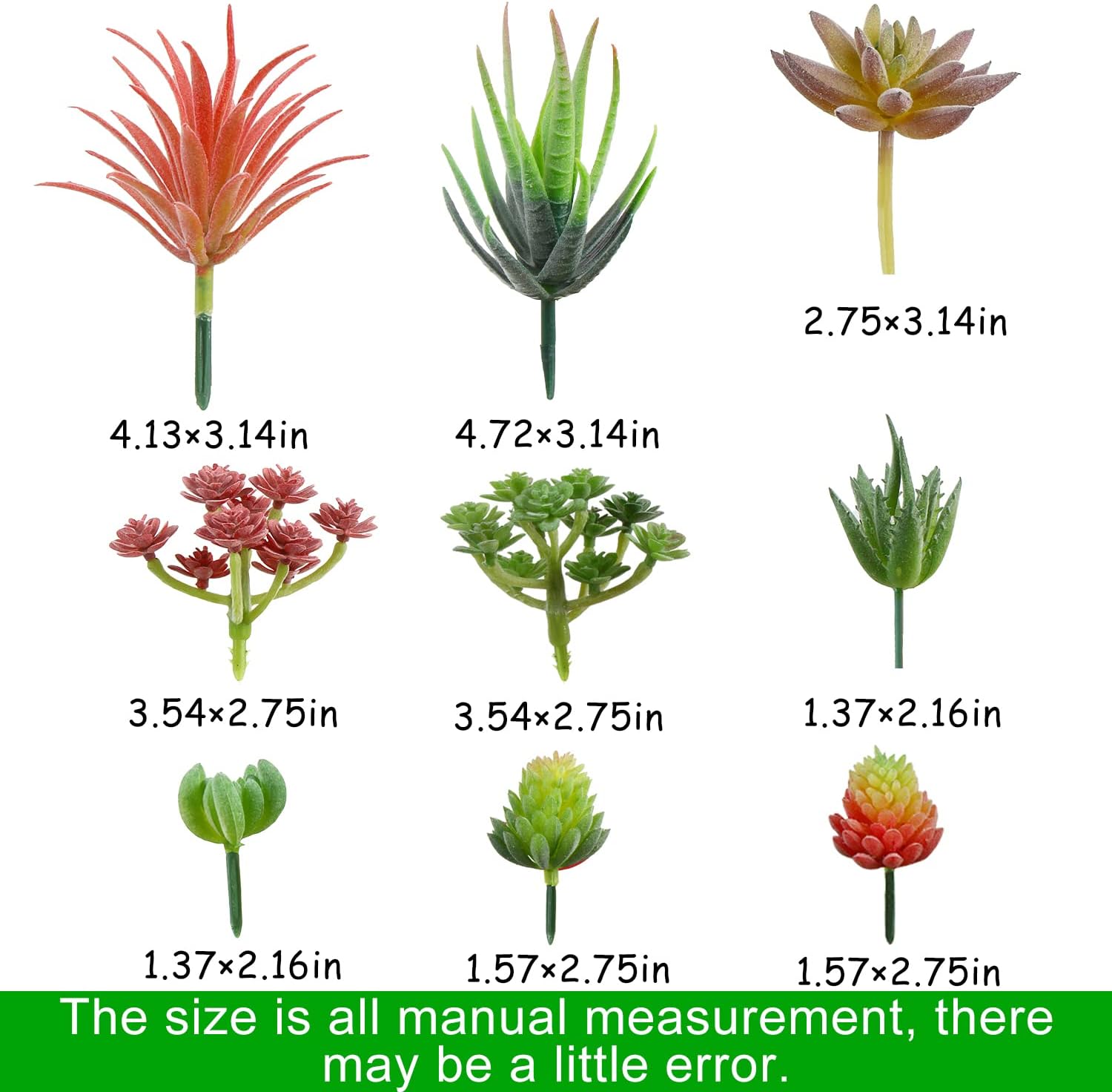 CCINEE 18PCS Artificial Succulent Plants for Home Decor 1