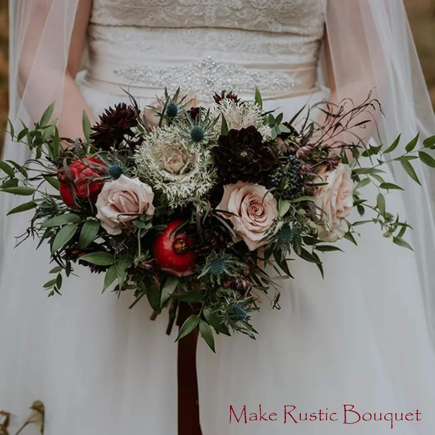 3PCS 26 Inch Artificial Pomegranate Branches Red Plants for Home Office Decor