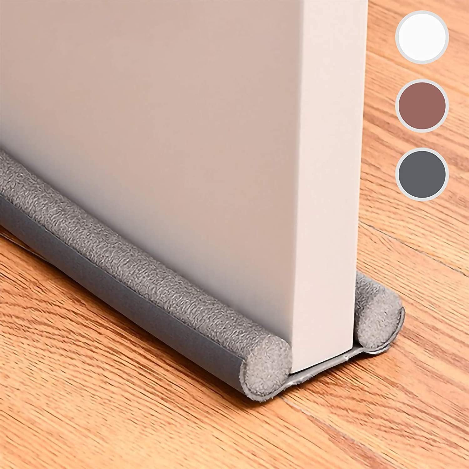 Adjustable Twin Door Draft Blocker - 37 Inch Washable Cuttable