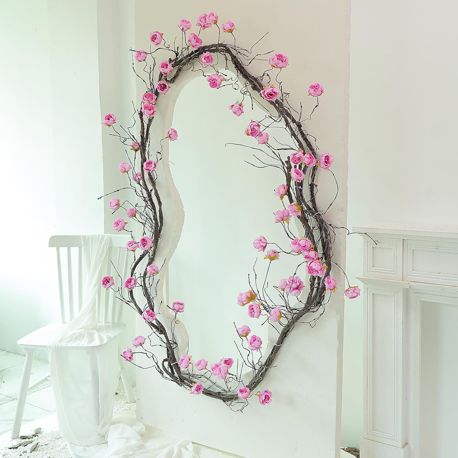 300cm Large Flexible Artificial Tree with Peony Flowers for Wedding and Christmas Decor