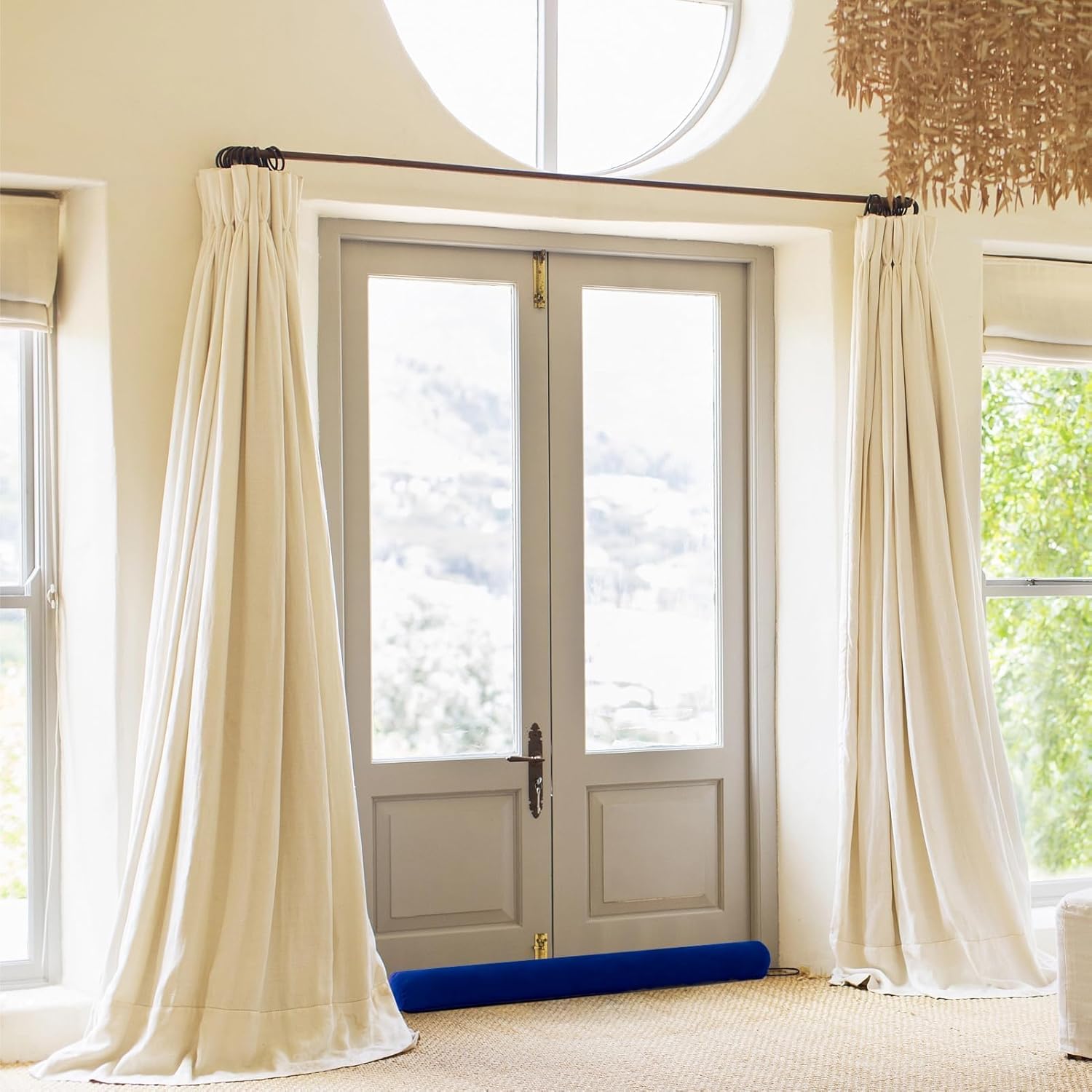 Sunolga 38 In Door Draft Stopper with Removable Cover Blue
