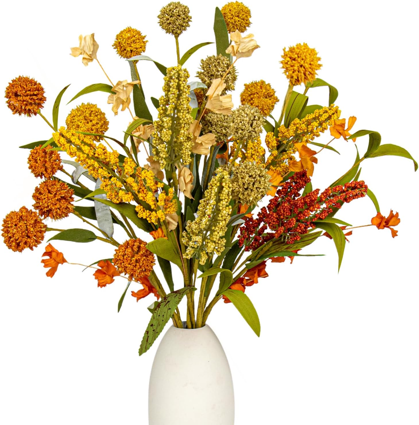 17 Inches Boho Autumn Flowers 9PCS Rustic Floral Picks