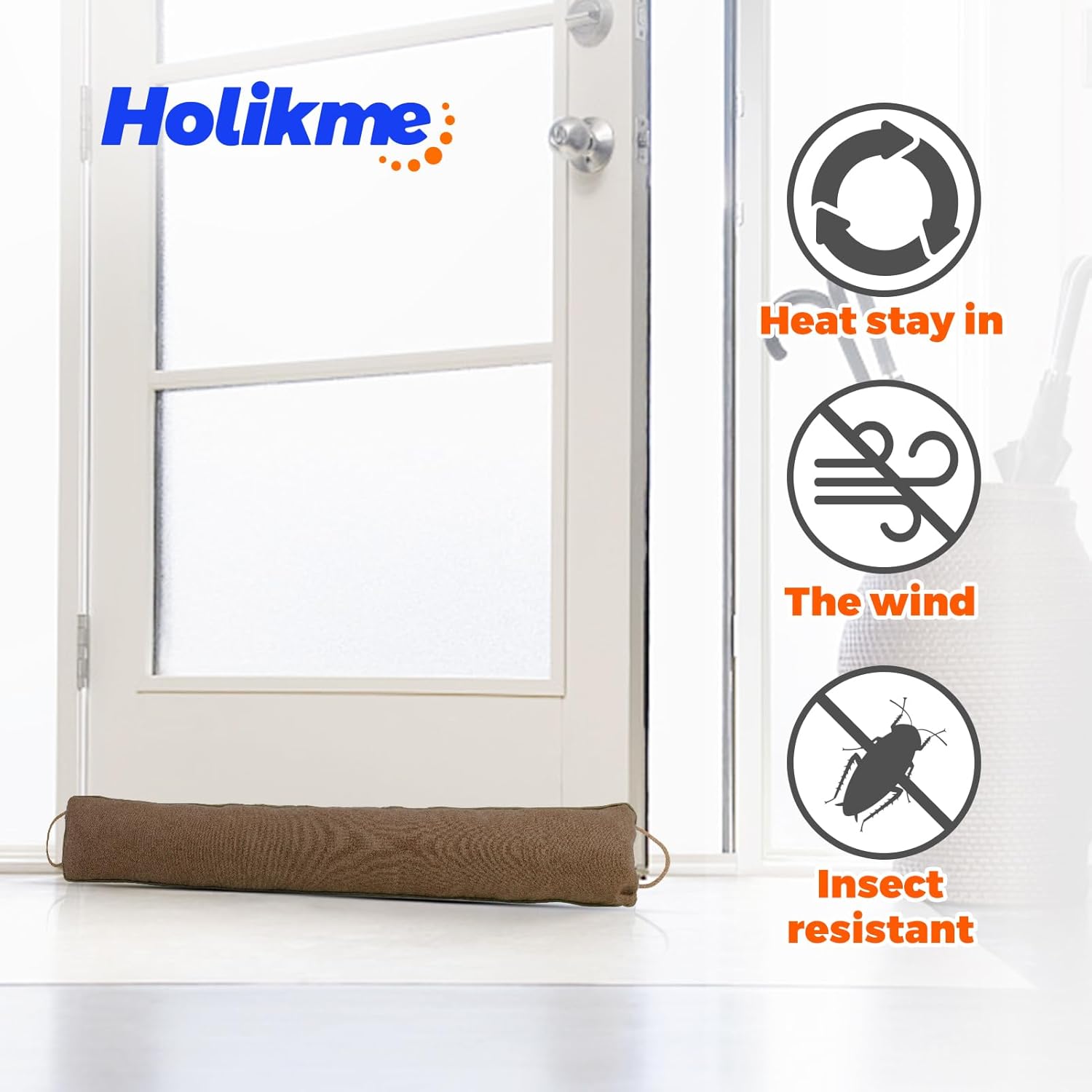 Holikme Weighted Door Draft Stopper Heavy Duty Under Door Seal