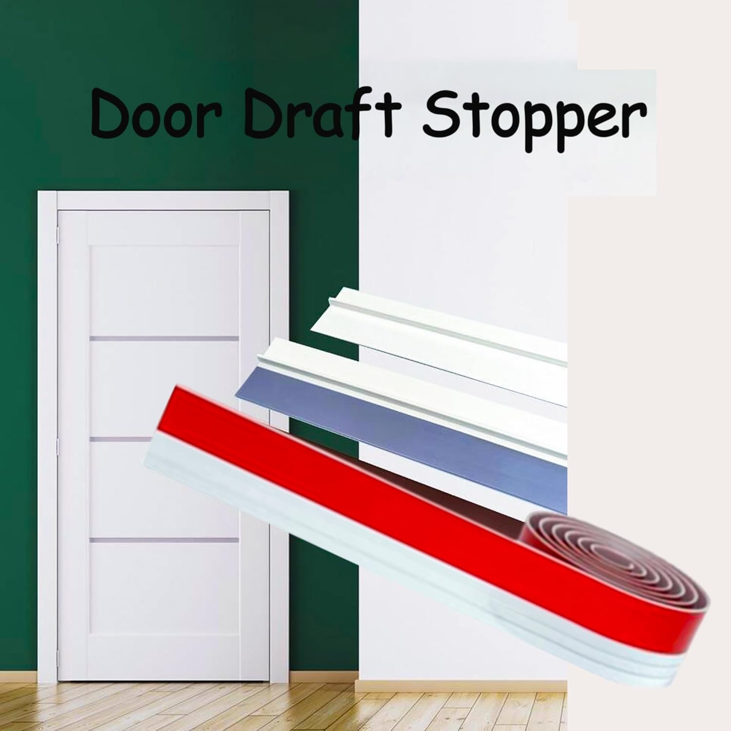 DAFUWENG Door Draft Stopper 4 Pack White
