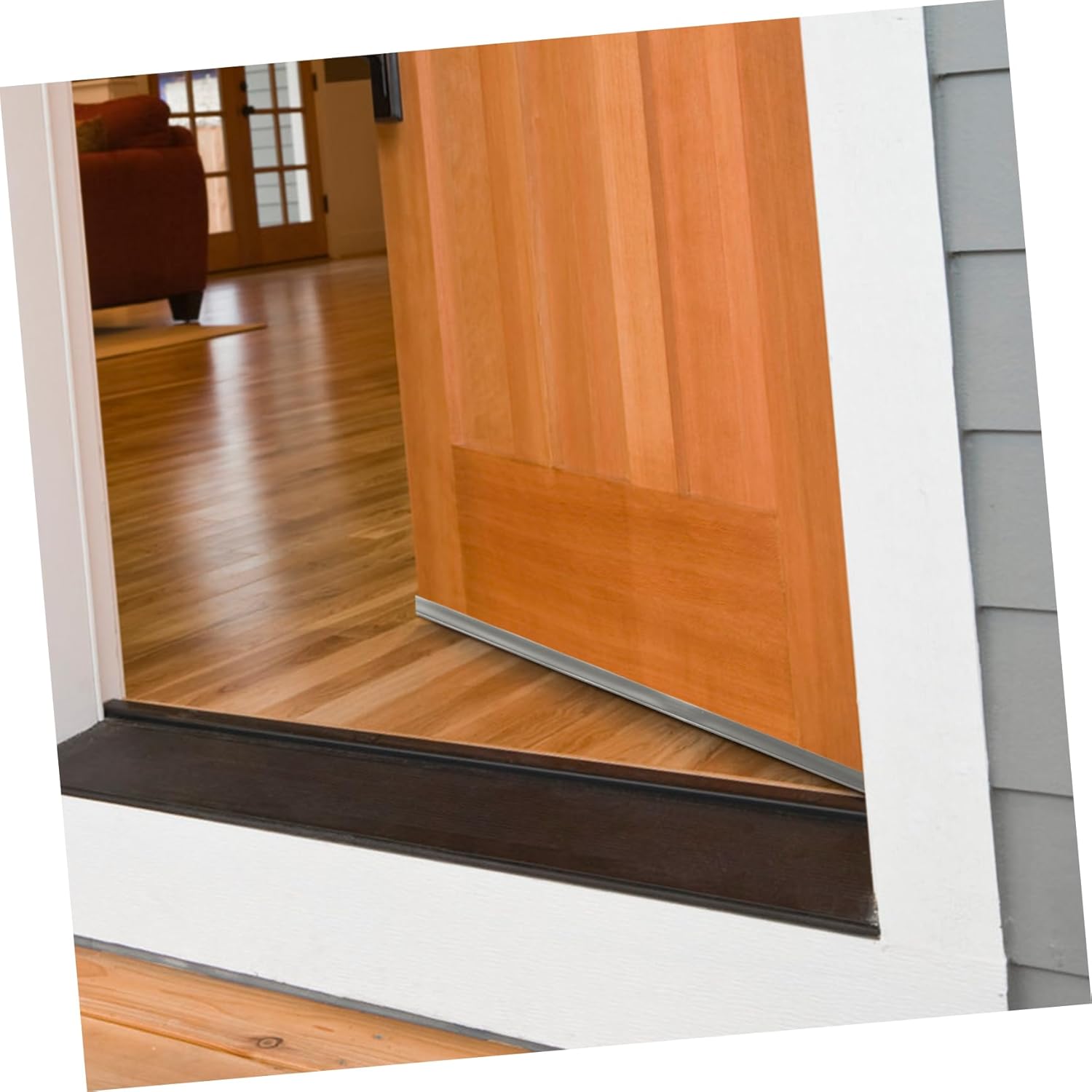 PRETYZOOM Door Bottom Draft Stopper Seal Flexible Noise Blocker for Bedroom Interior Exterior Doors Compact Gray Design