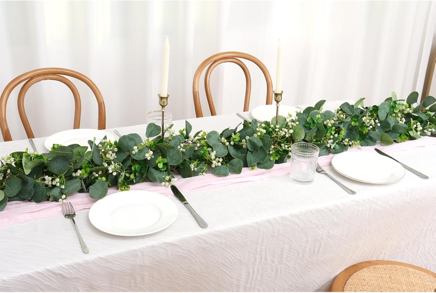 SOMYTING Eucalyptus Garland 2 Pack 59FT Artificial Decor