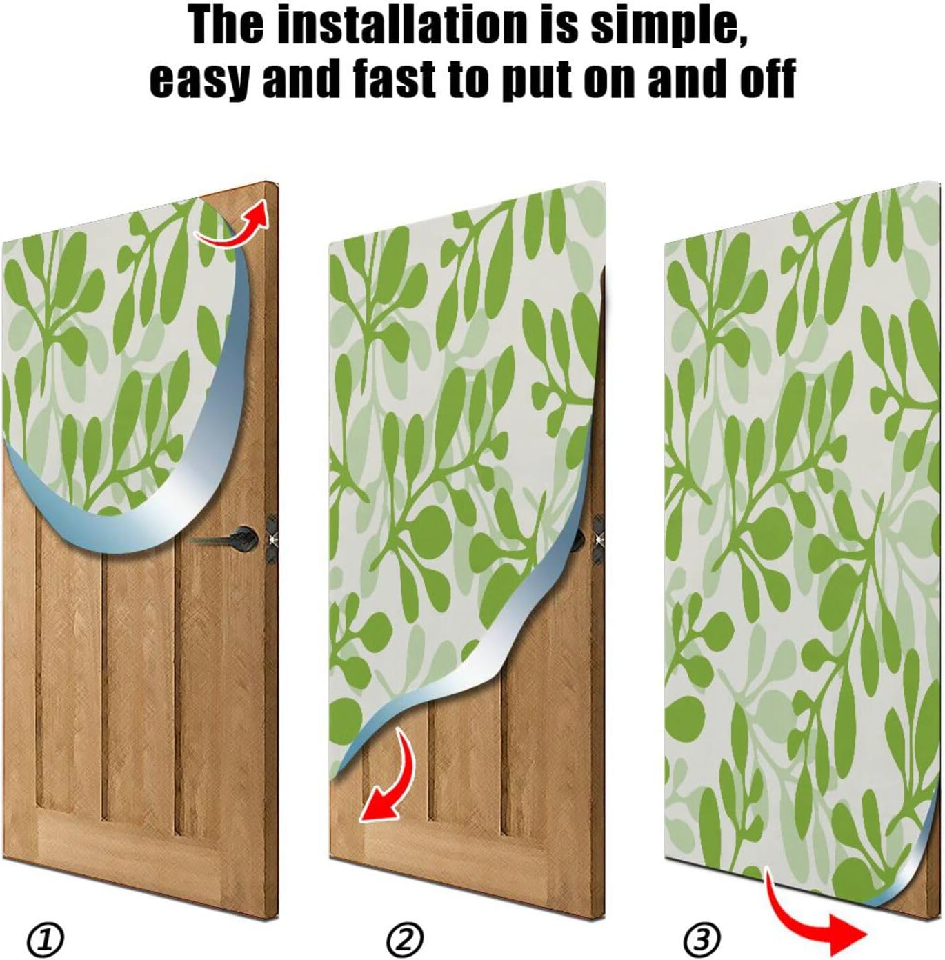 Susiyo Green Leaves Halloween Door Cover