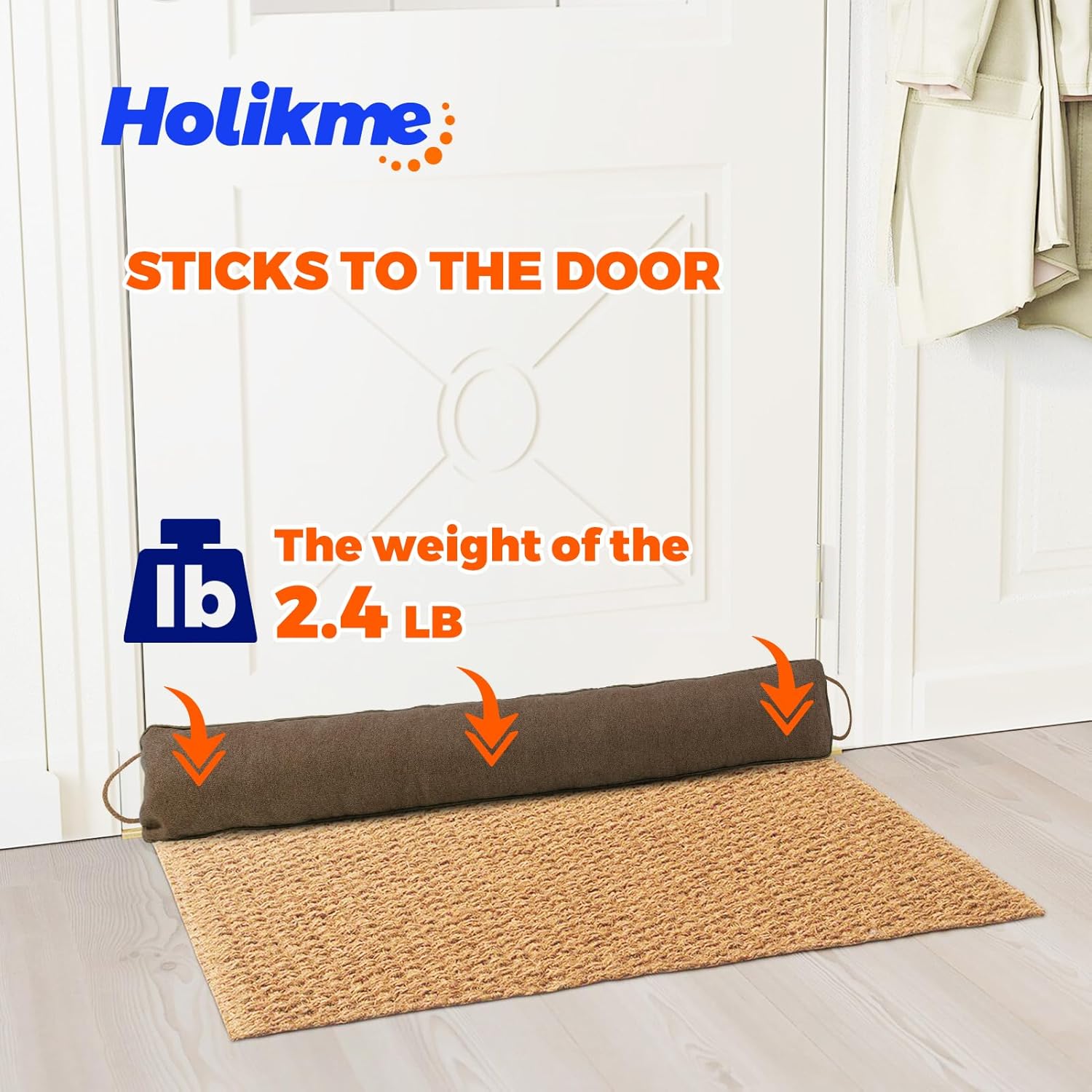Holikme Weighted Door Draft Stopper Heavy Duty Under Door Seal