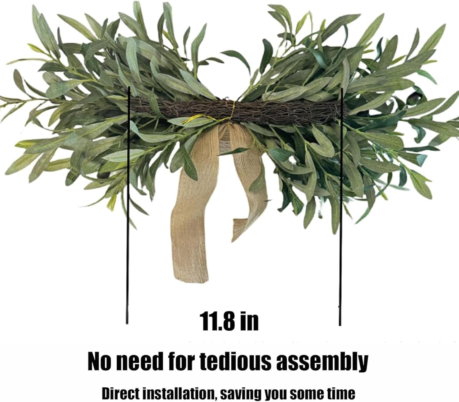 24 Inch Artificial Olive Floral Swag Wall Decor 2Pcs
