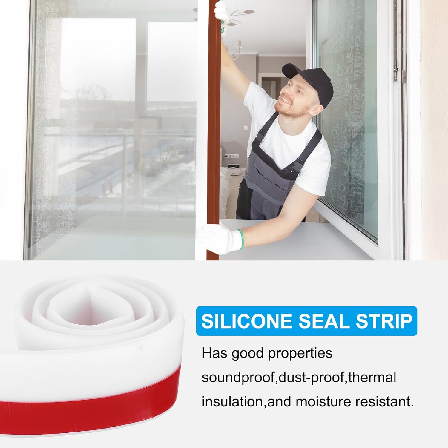 PATIKIL Door Draft Stopper 2 Pack 27FT Silicone Weather Seal