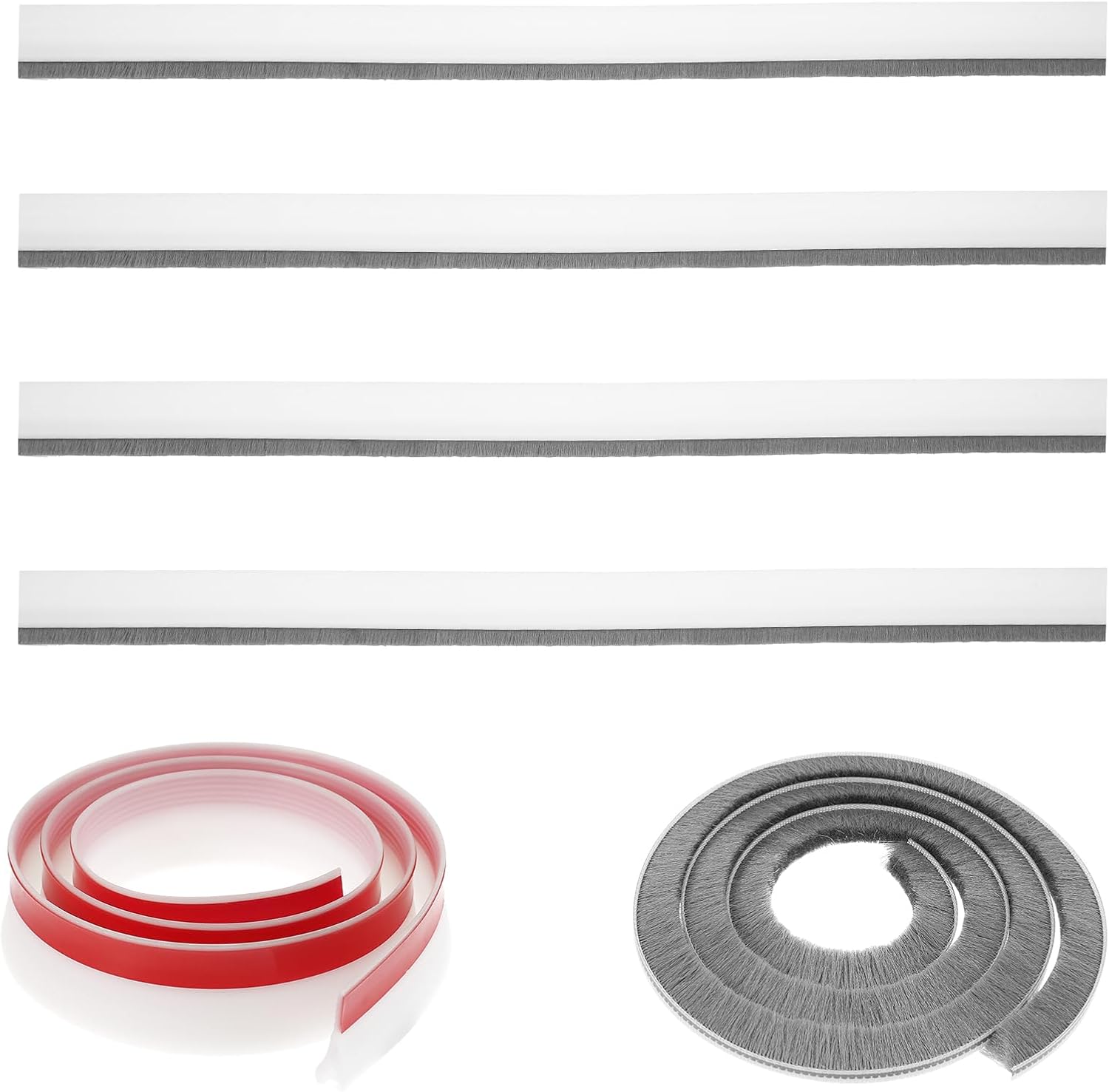 4 Pcs Door Sweep with Self Adhesive Brush