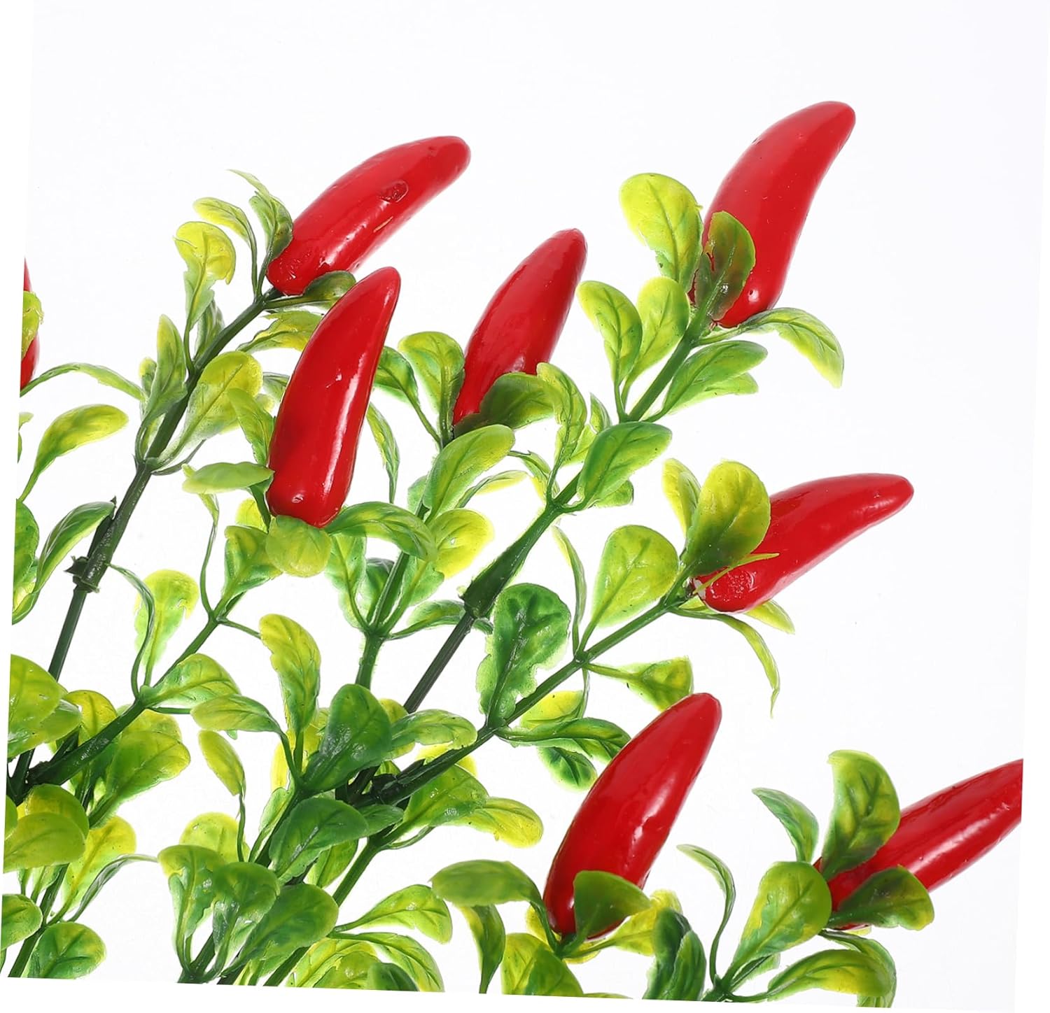3pcs Lifelike Faux Red Chili Pepper Stems for Home Decor