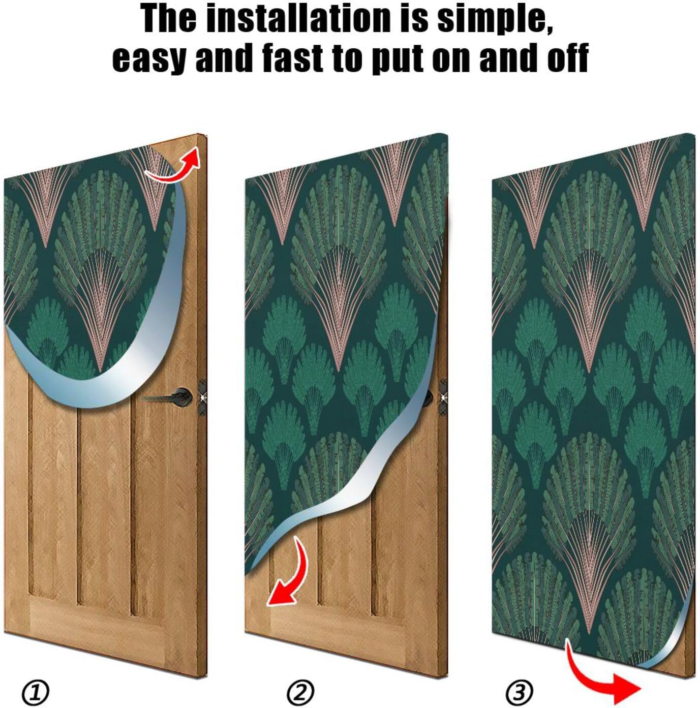 Susiyo Vintage Green Fan Halloween Door Cover