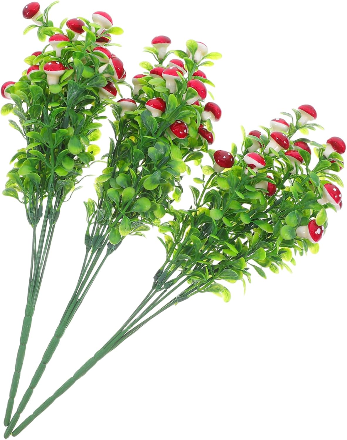 3pcs Realistic Faux Mushroom Branches for Home Decor