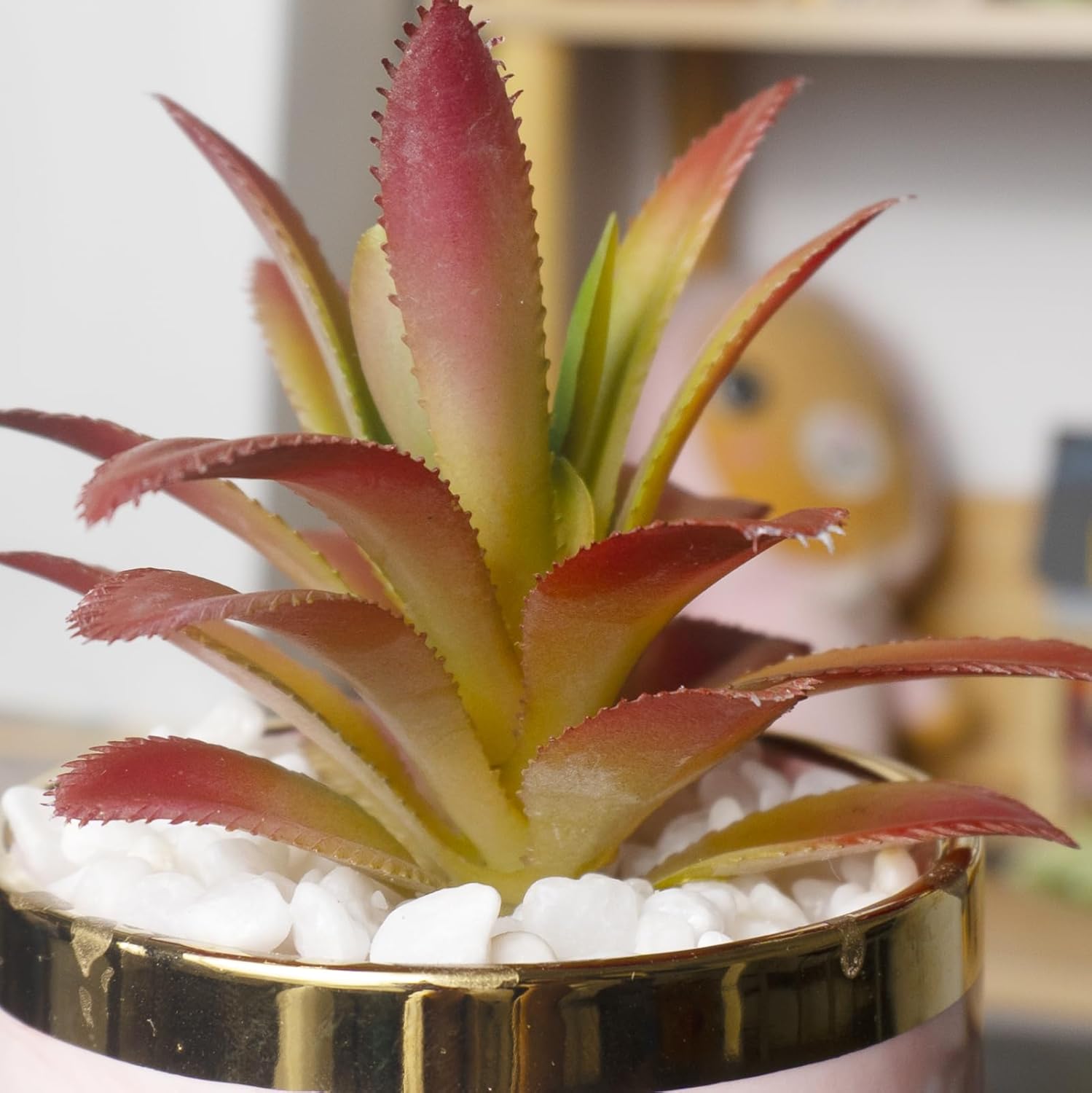 Tzhome Artificial Mini Succulent Plants with Ceramic Pots