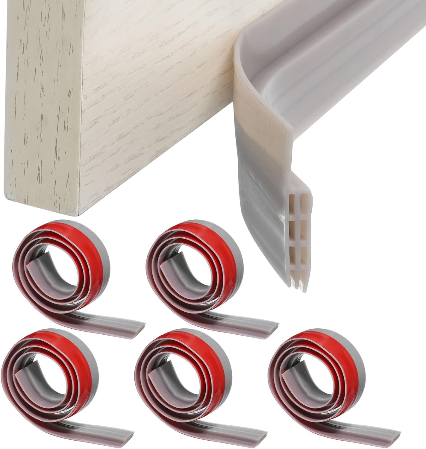 Uxcell 5 Pcs Silicone Door Draft Stopper