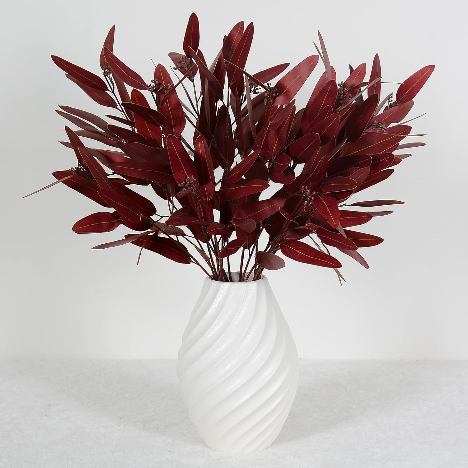 Ziwon Artificial Eucalyptus Stems 32 Inches 4 Pack Fall Decor