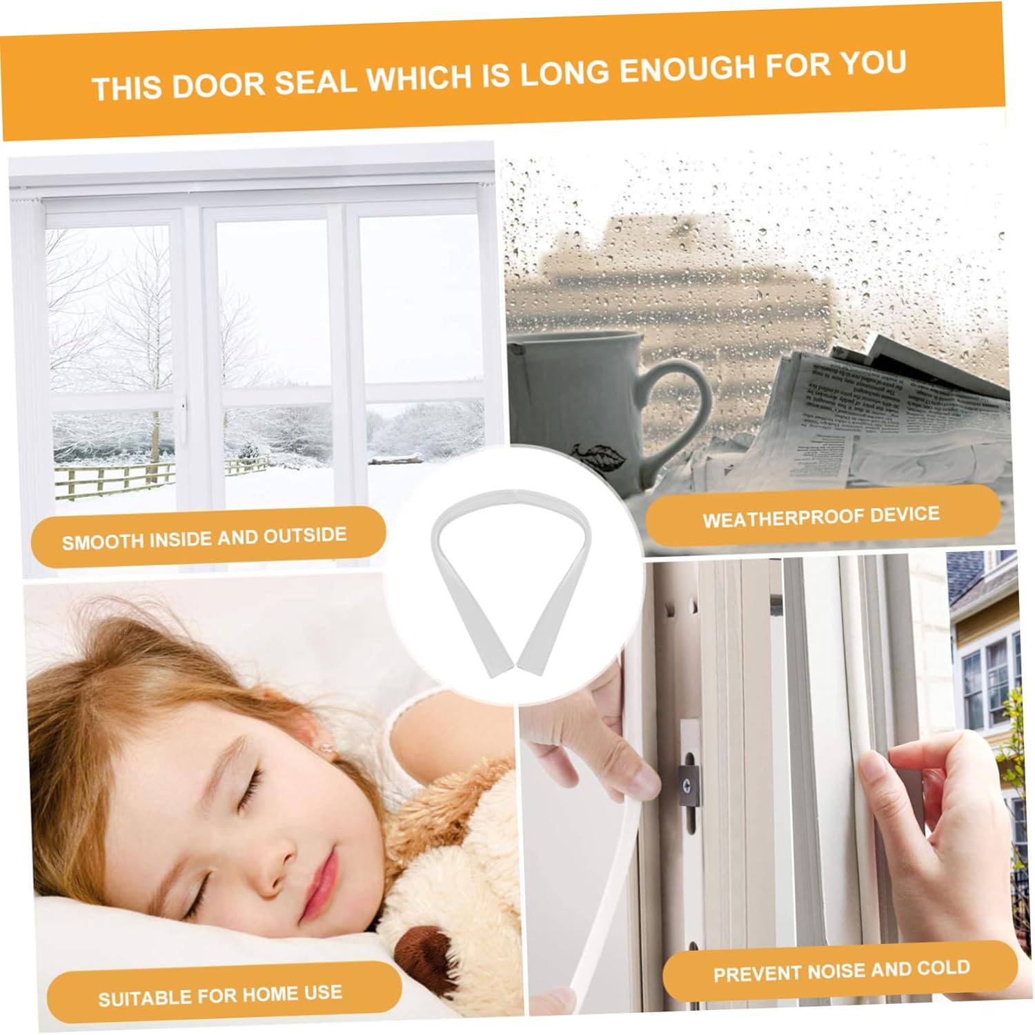 DOITOOL Creative Windproof Strip Under Door Noise Blocker Draft Stopper