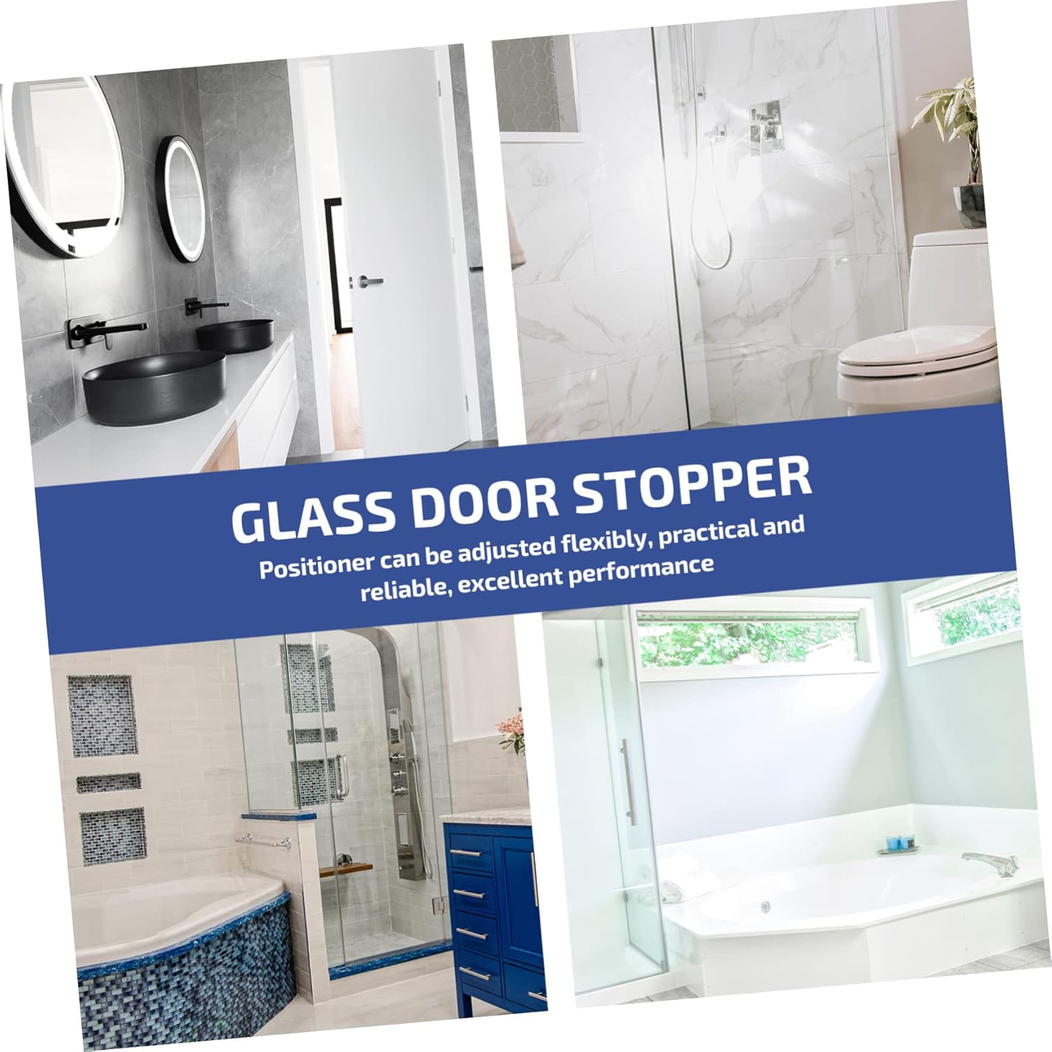 Bathroom Glass Door Steel Door Stopper Locator