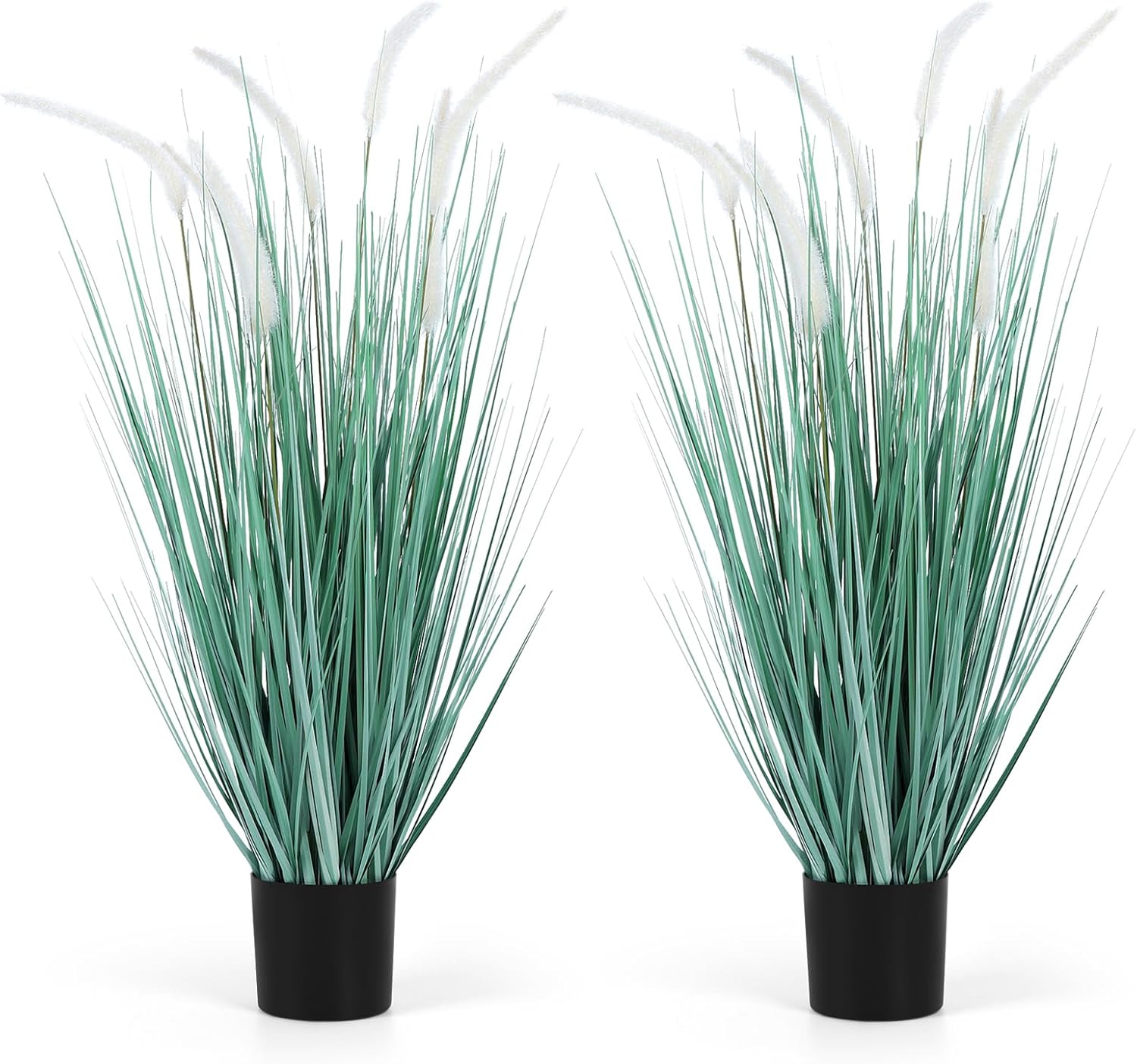 Romantic Season 3FT Artificial Onion Grass Plants with White Pampas Grass