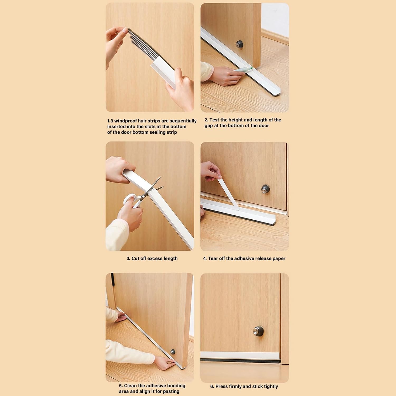 L-Shaped Door Weather Stripping Brush Draft Blocker Seal Strip