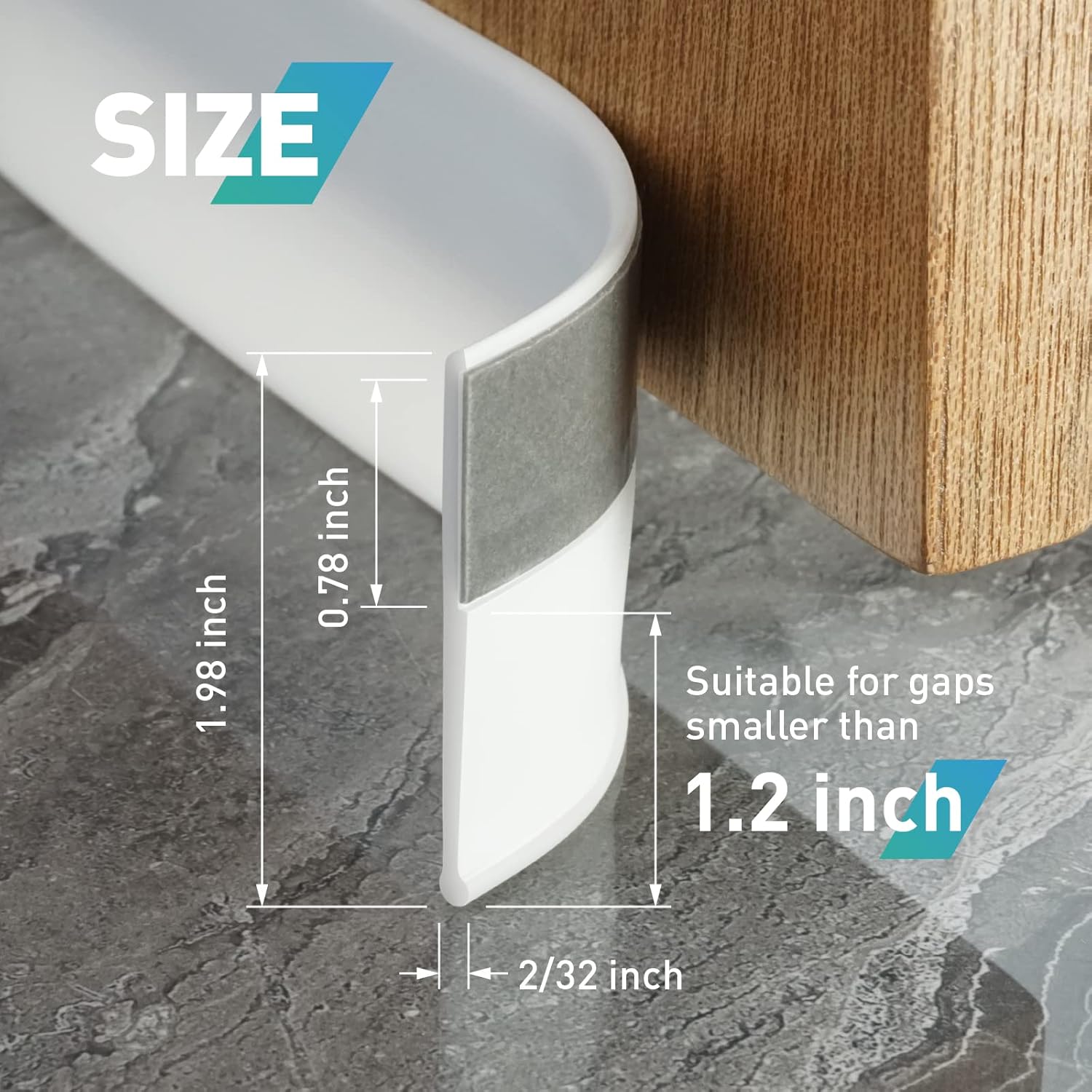 Door Draft Stopper 2 W x 32 L Cuttable Weather Seal